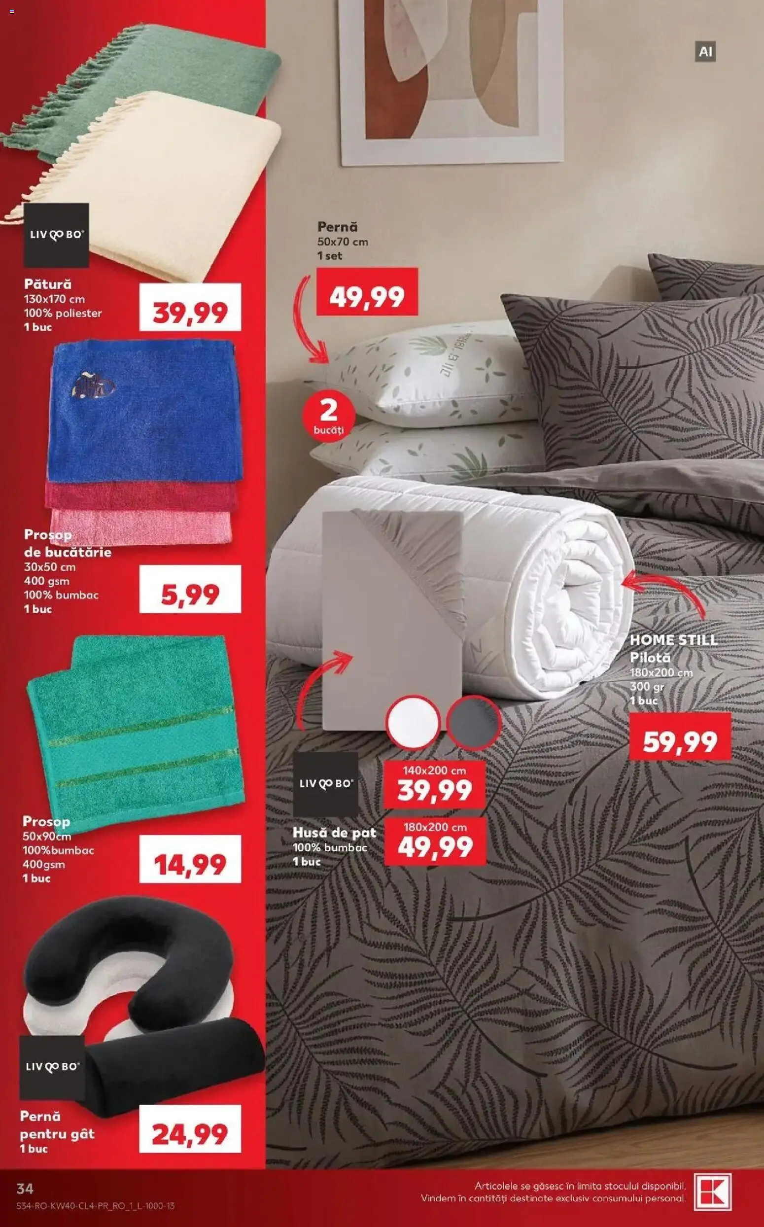 Kaufland Sovata 30.09.2026 - Revista si Oferta | Pagină: 34 | Produse: Home Still, Pătură, Pilotă, Husa de pat