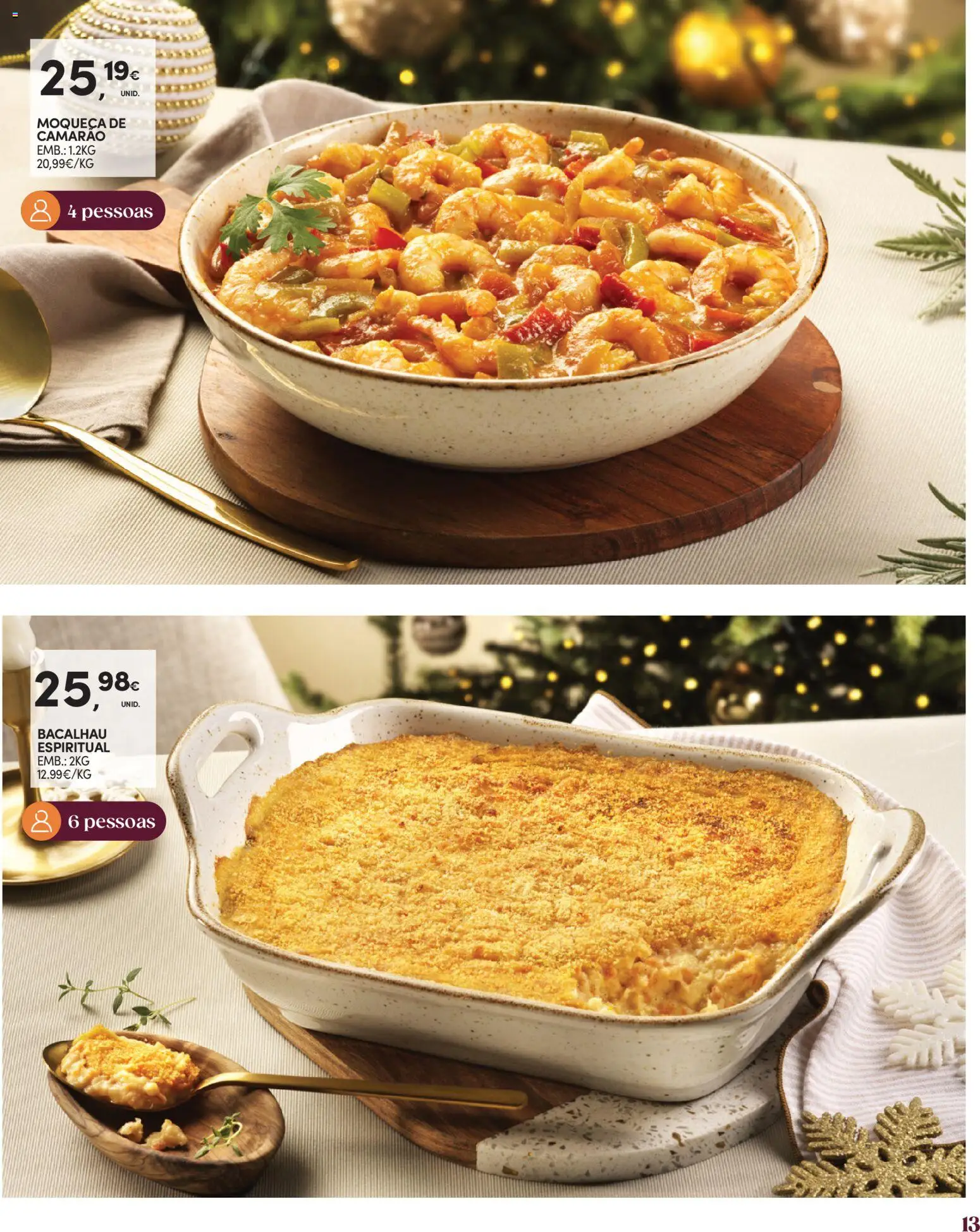 Continente O Natal servido ao nosso jeito │ válido de 27/10/2026 | Página: 13 | Produtos: Bacalhau, Camarão