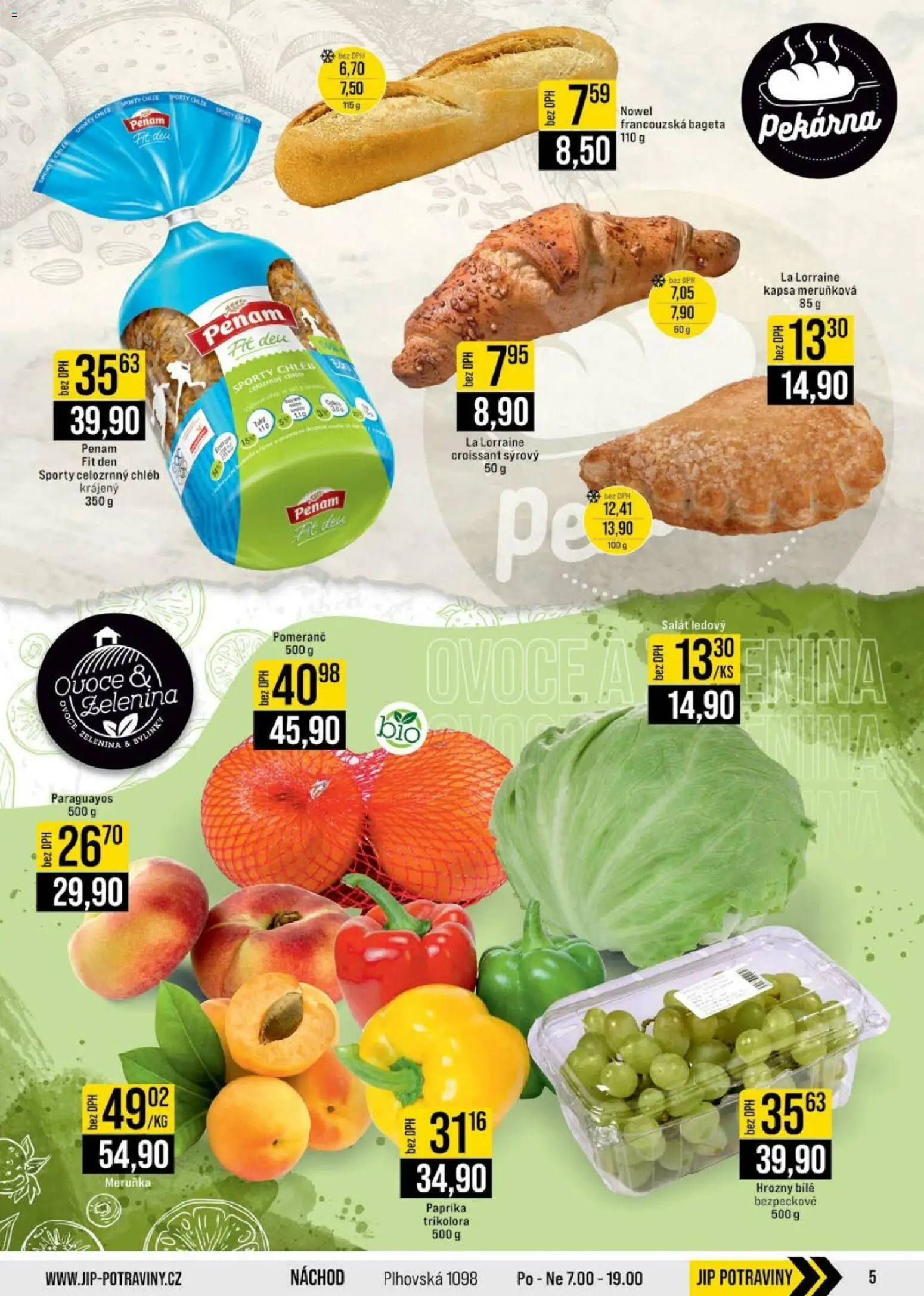 Jip leták - Cash & Carry od 01.07.2026 | Strana: 5 | Produkty: Pekárna, Croissant, Potraviny, Hrozny