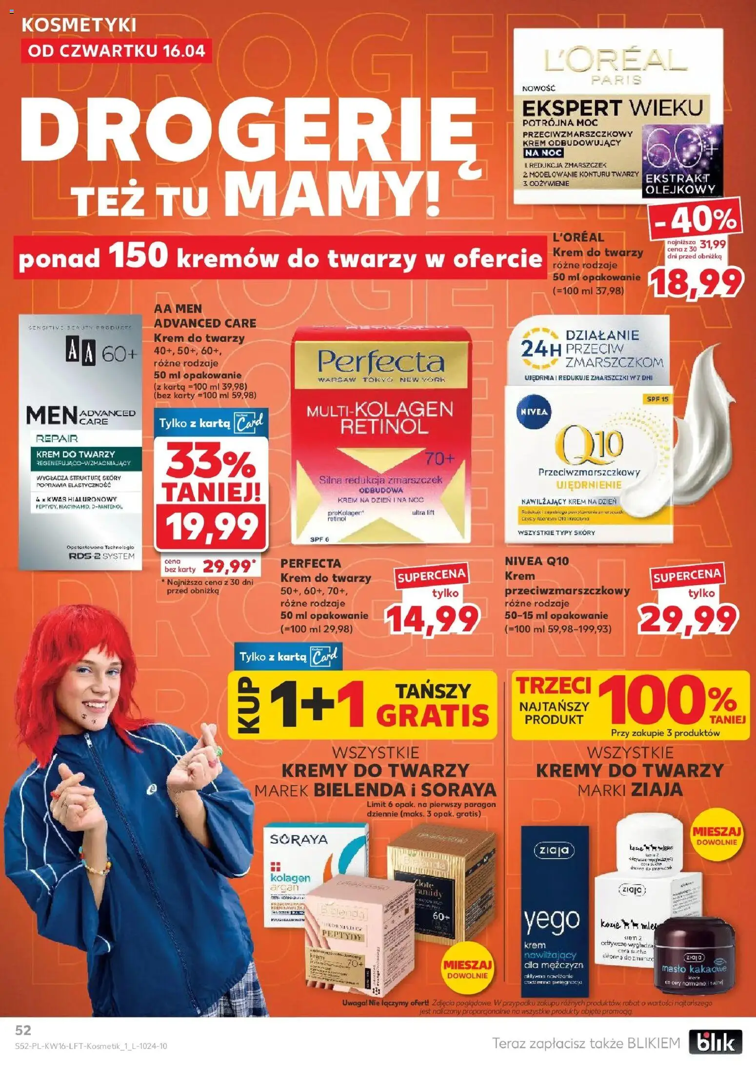 Kaufland gazetka od 16.04.2026 | Strona: 52 | Produkty: Karta, Kosmetyki, Masło, Krem do twarzy