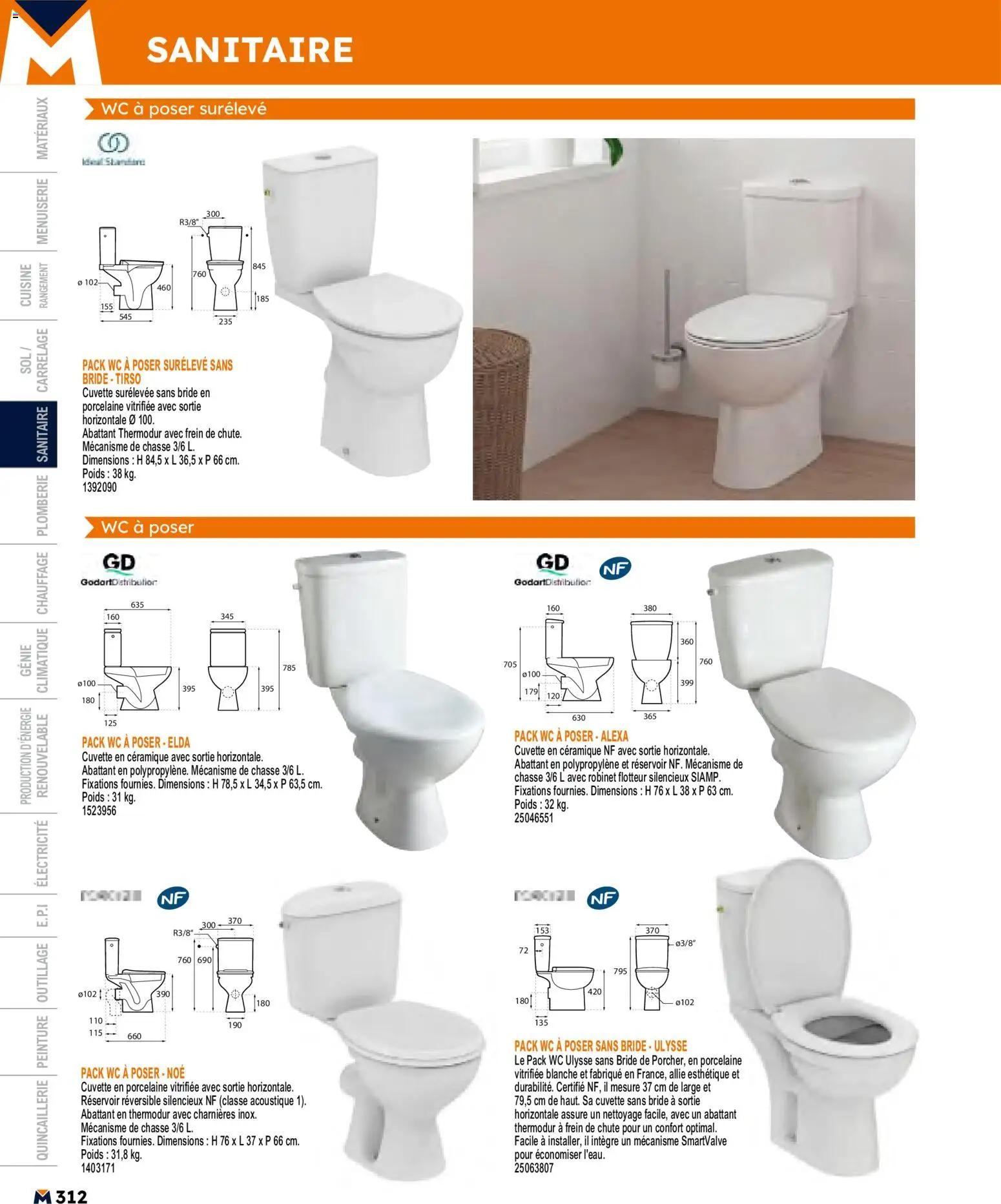 {H1} | Page: 312 | Produits: Robinet, Poids, Porcelaine
