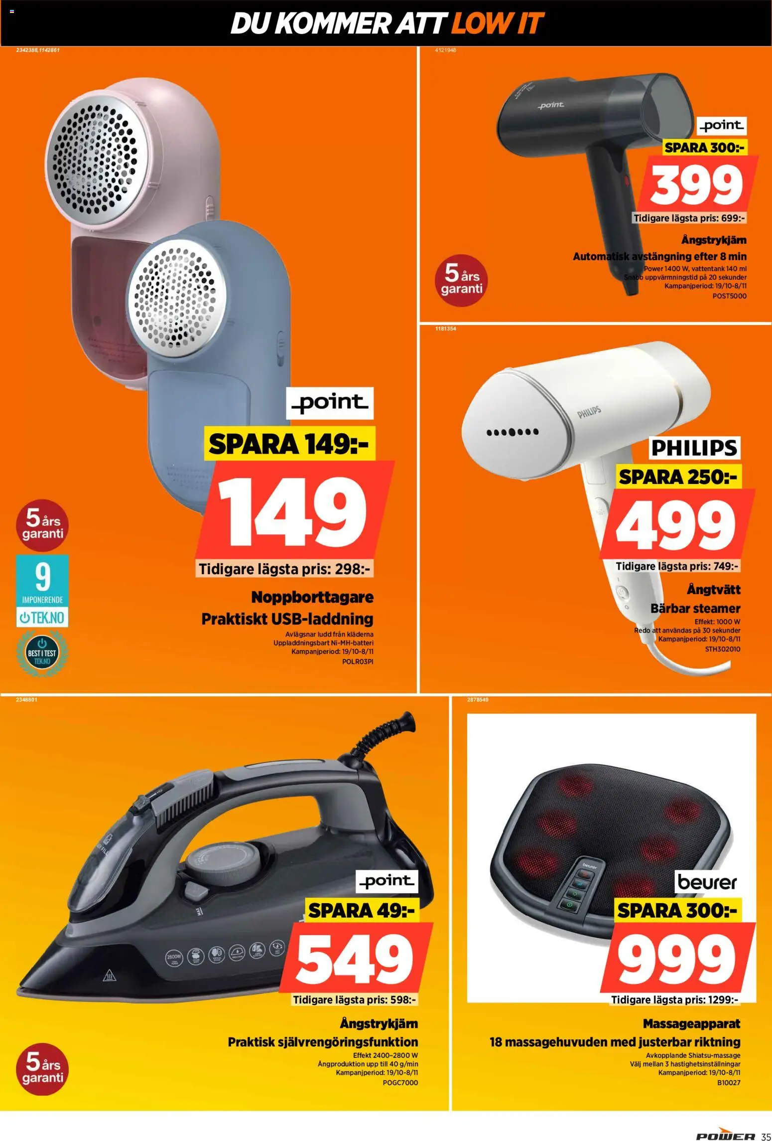 Power reklamblad aktuell från 26/10/2026 | Sida: 35 | Produkter: Ångtvätt
