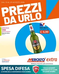 Anteprima del volantino Mercatò volantino Extra valido a partire dal 13/08/2026