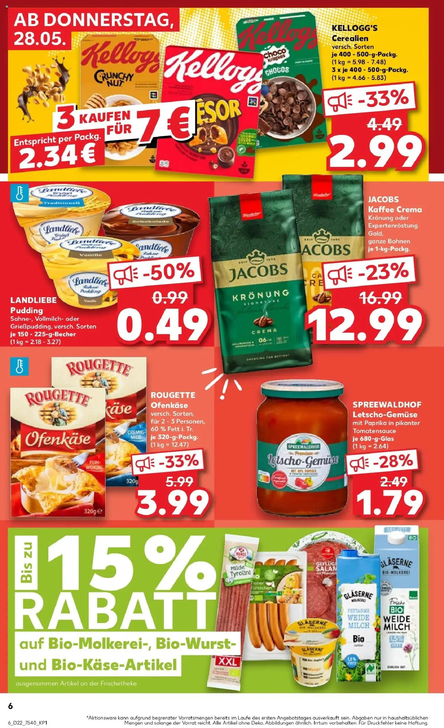 Kaufland Prospekt Wurzen – gültig ab 26.05.2026 | Seite: 11 | Produkte: Milch, Rougette ofenkase, Kellogg's, Pudding