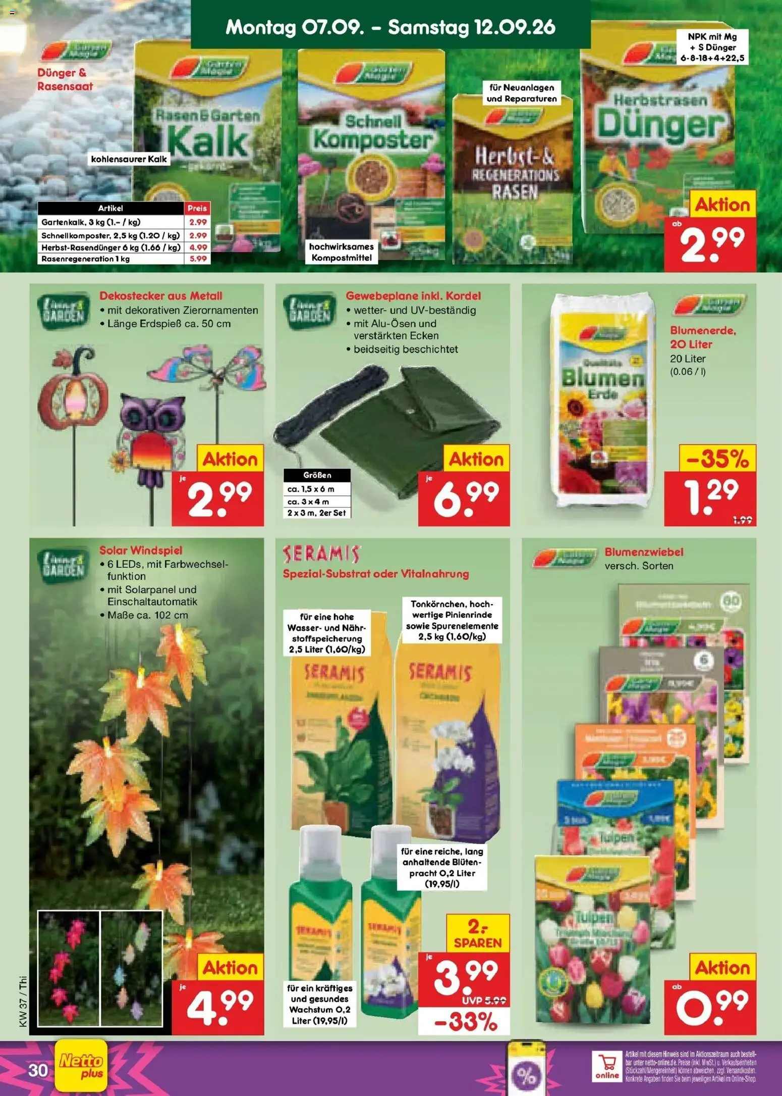 Netto Marken-Discount Prospekt Pirna – gültig ab 07.09.2026 | Seite: 46 | Produkte: Blumen, Kalk, Wasser