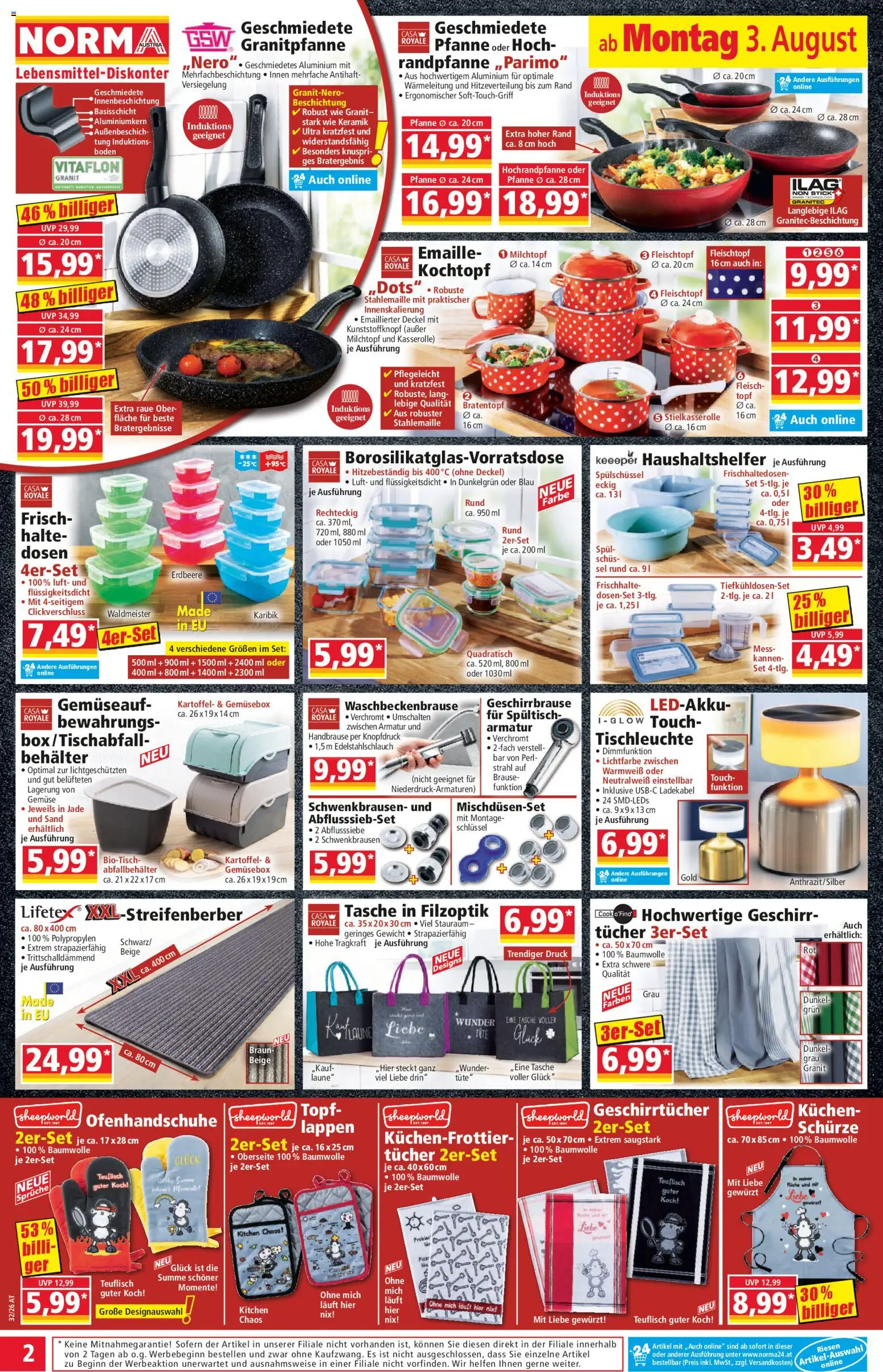 Norma Flugblatt gültig ab 03.08.2026 | Seite: 2 | Produkte: Gemüse, Tasche, Gewicht, Box