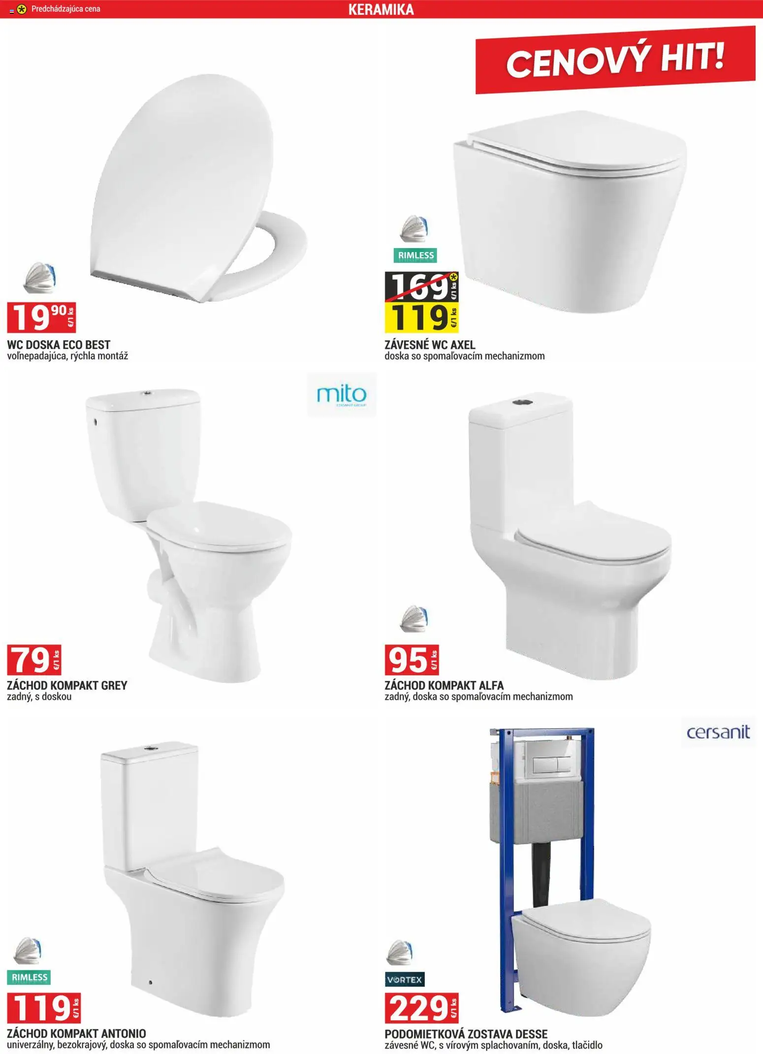 Nové Merkury Market akcie – leták je platný od 01.09.2026 | Strana: 33 | Produkty: Wc