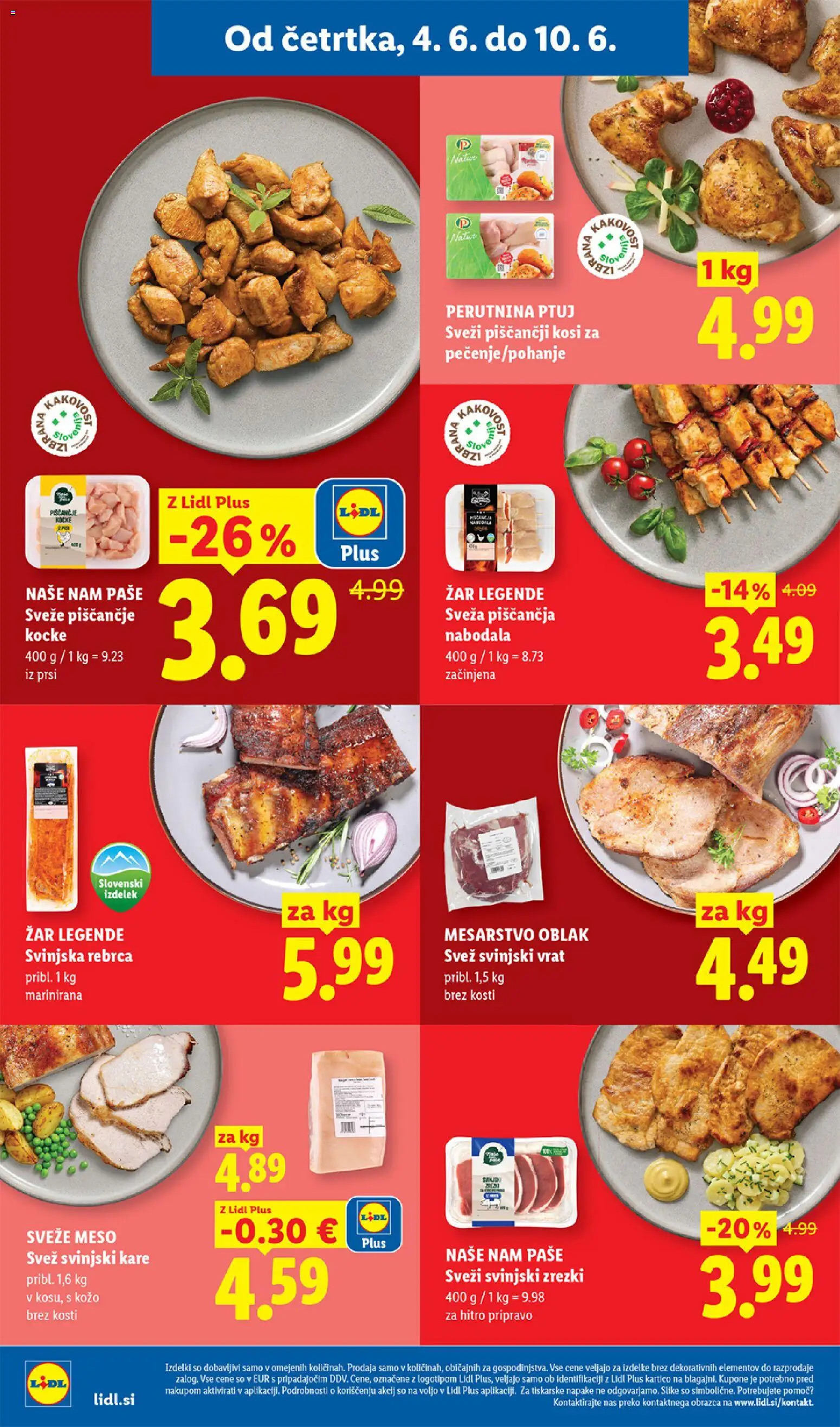 Novi Lidl katalog ponudbe – veljaven od 04.06.2026 | Stran: 2 | Izdelki: Rebrca, Zar, Nabodala, Zrezki