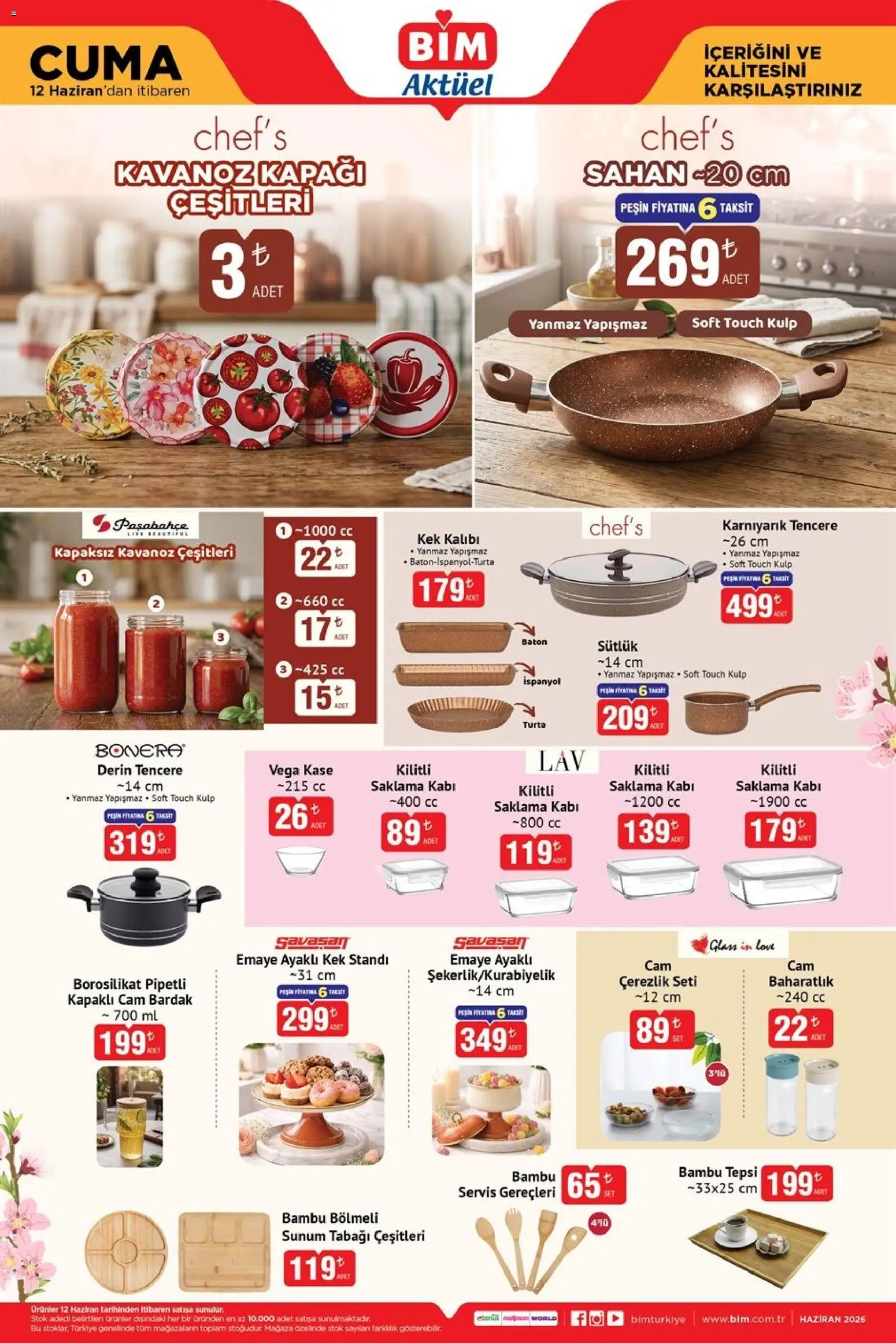 BİM - Katalog Cuma - 12.06.2026 tarihinden itibaren geçerlidir | Sayfa: 6 | Ürünler: Kaşe, Baharatlık, Zselatin, Tepsi