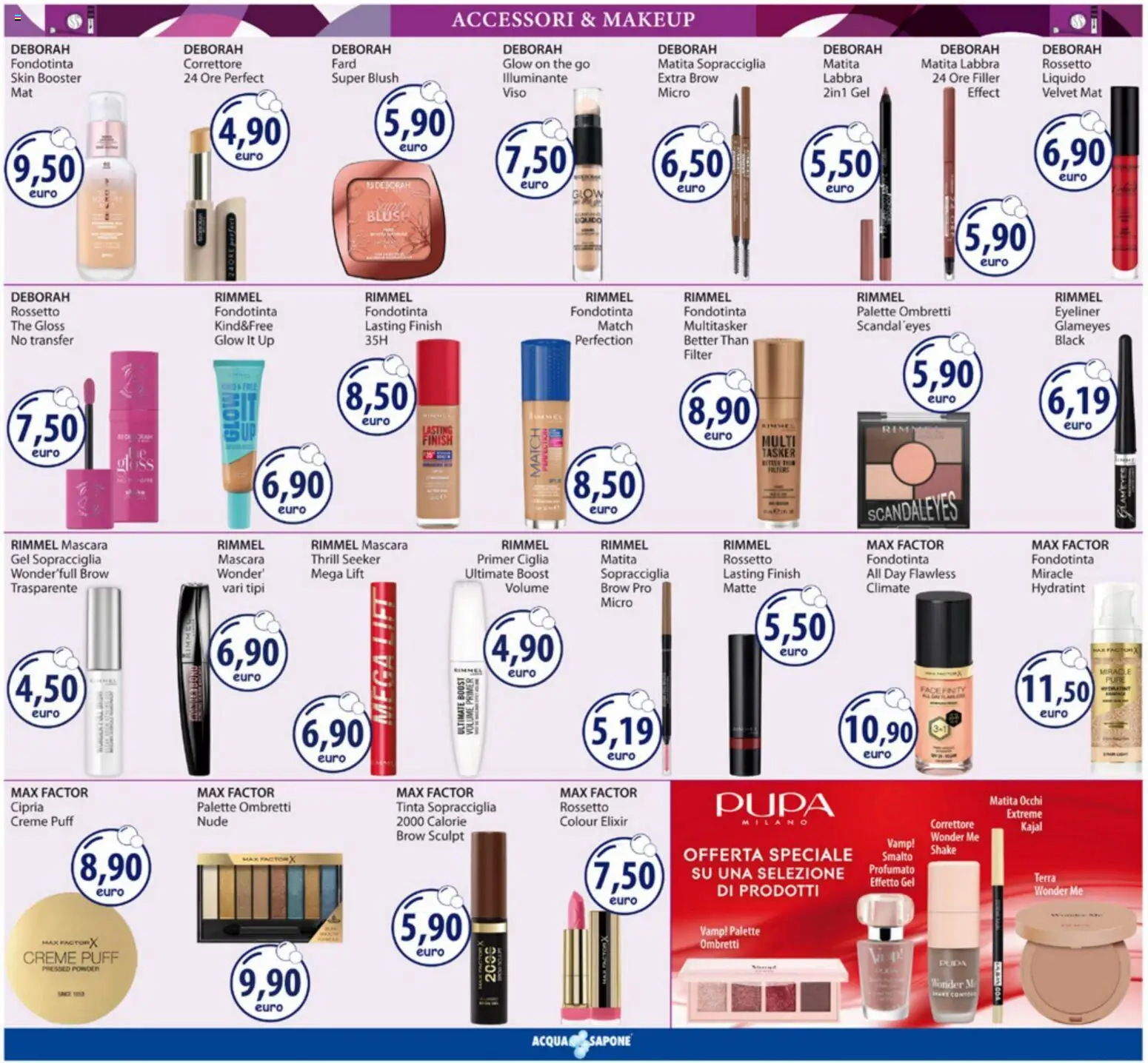 Volantino Acqua e Sapone del 04.05.2026 | Pagina: 4 | Prodotti: Illuminante, Sapone, Cipria, Blush