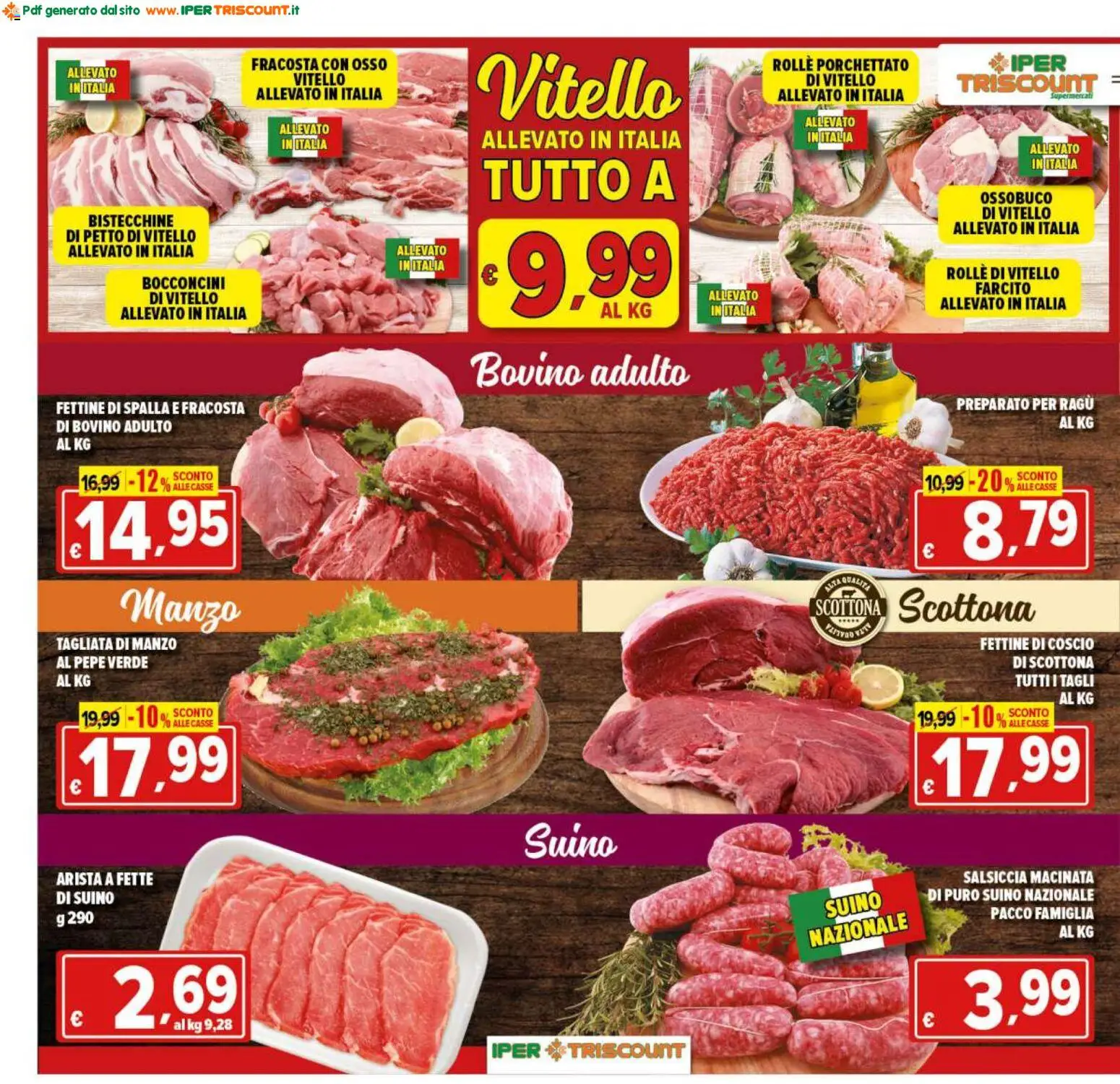 Volantino Ipertriscount del 22/07/2026 | Pagina: 10 | Prodotti: Suino, Pepe, Salsiccia, Vitello