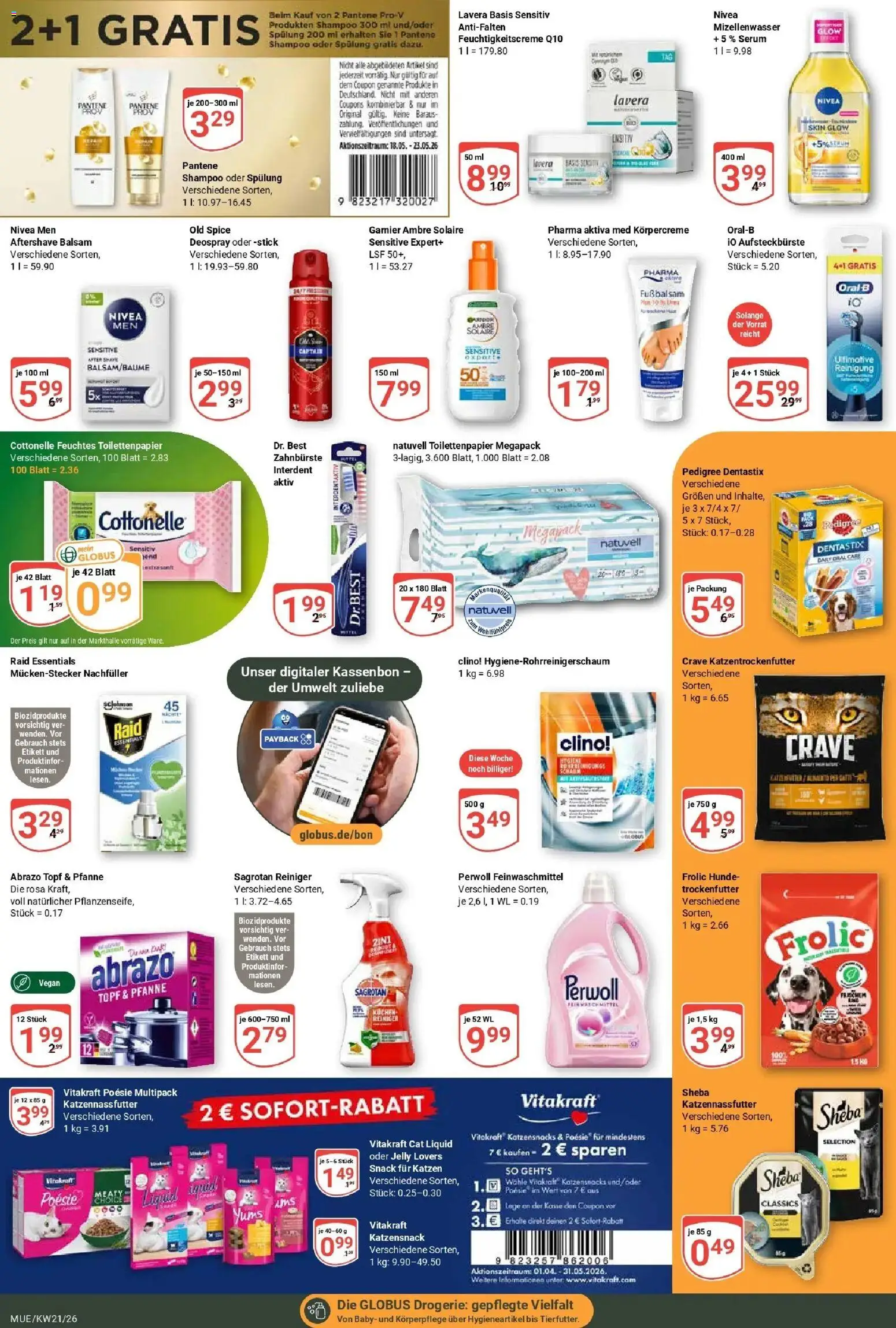 Globus Prospekt Mühldorf – gültig ab 17.05.2026 | Seite: 19 | Produkte: Perwoll, Spülung, Mizellenwasser, Körpercreme