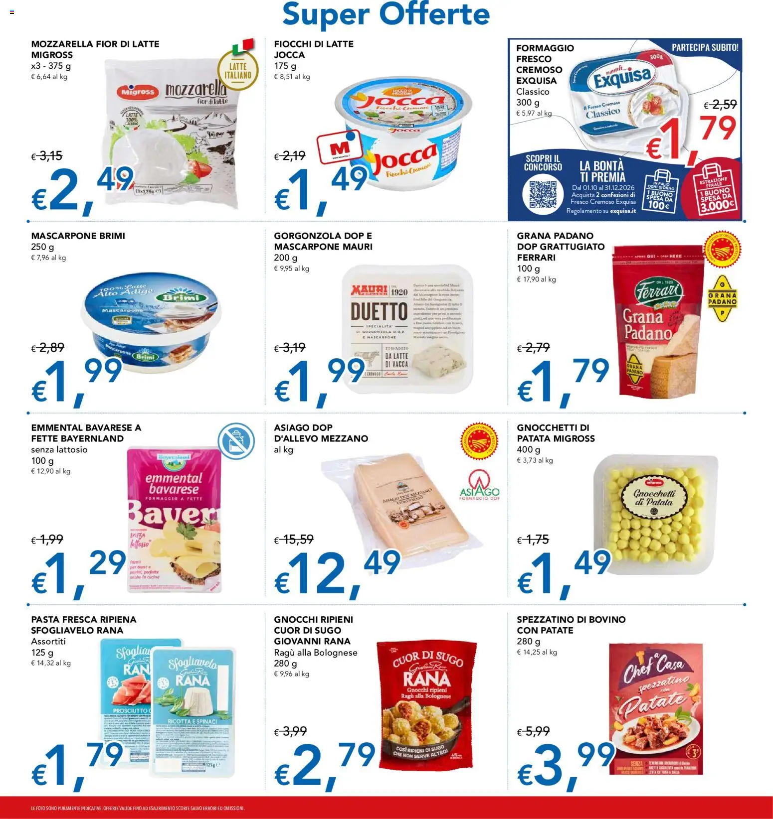 Volantino Migross del 08/10/2026 | Pagina: 5 | Prodotti: Fiocchi di latte, Patate, Latte, Gorgonzola