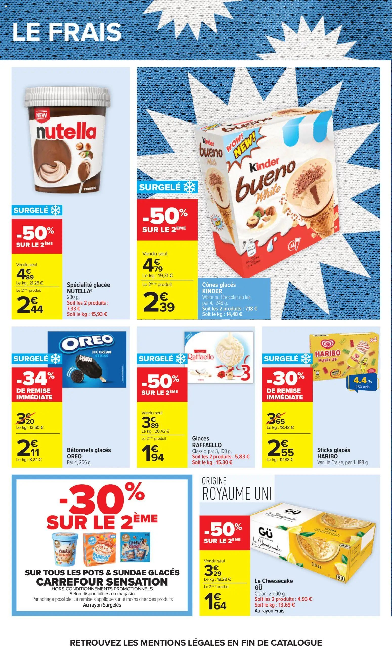 {H1} | Page: 62 | Produits: Citron, Raffaello, Kinder Bueno, Nutella