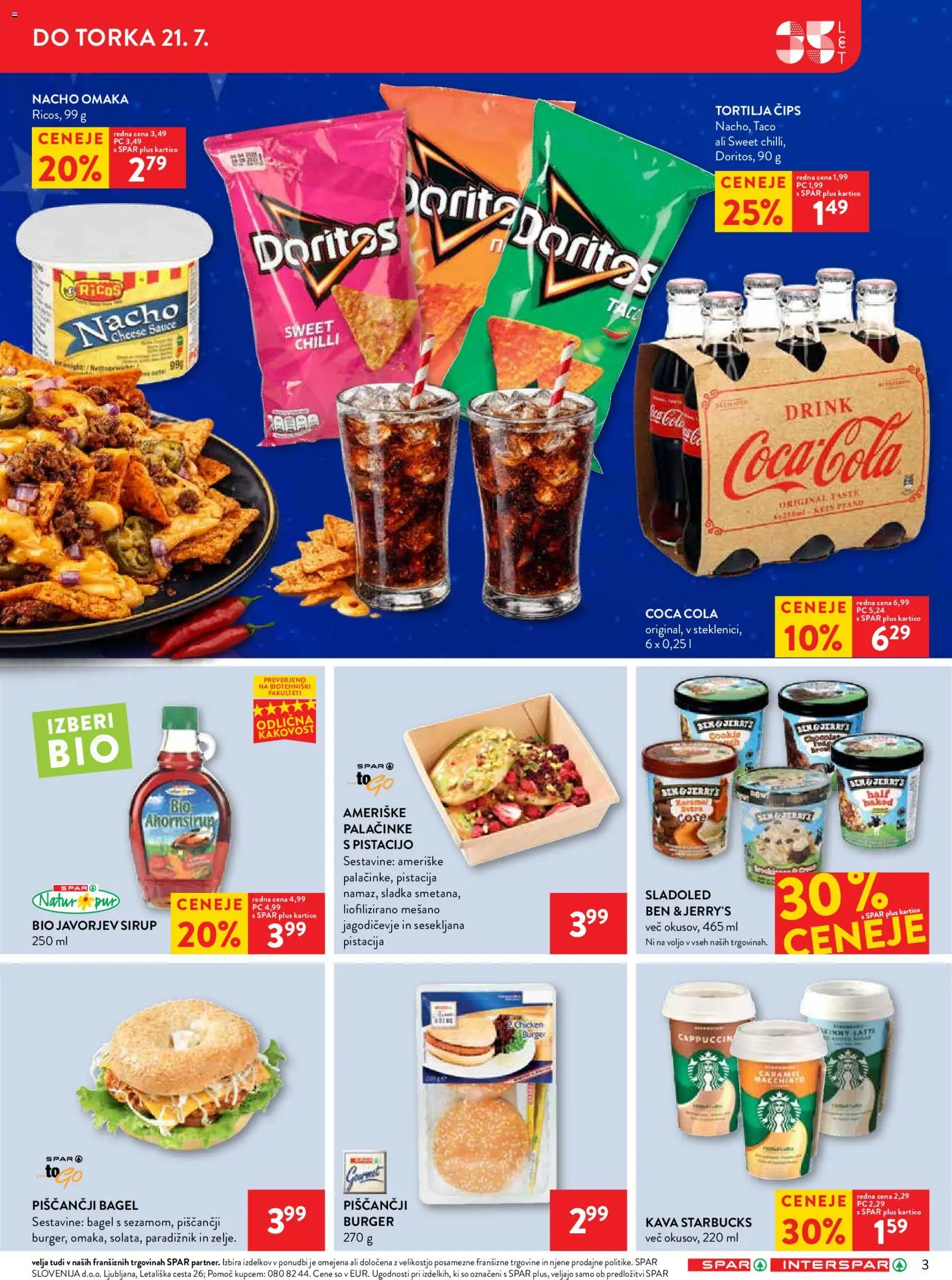 Novi Spar katalog ponudbe – veljaven od 16.07.2026 | Stran: 3 | Izdelki: Nacho omaka, Palačinke, Kava, Omaka