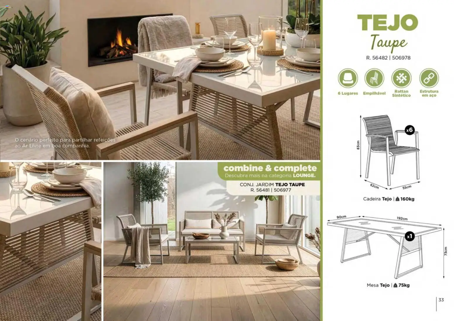 Espaço Casa folheto Ar Livre 2026 │ válido de 07.03.2026 | Página: 33 | Produtos: Mesa, Cadeira