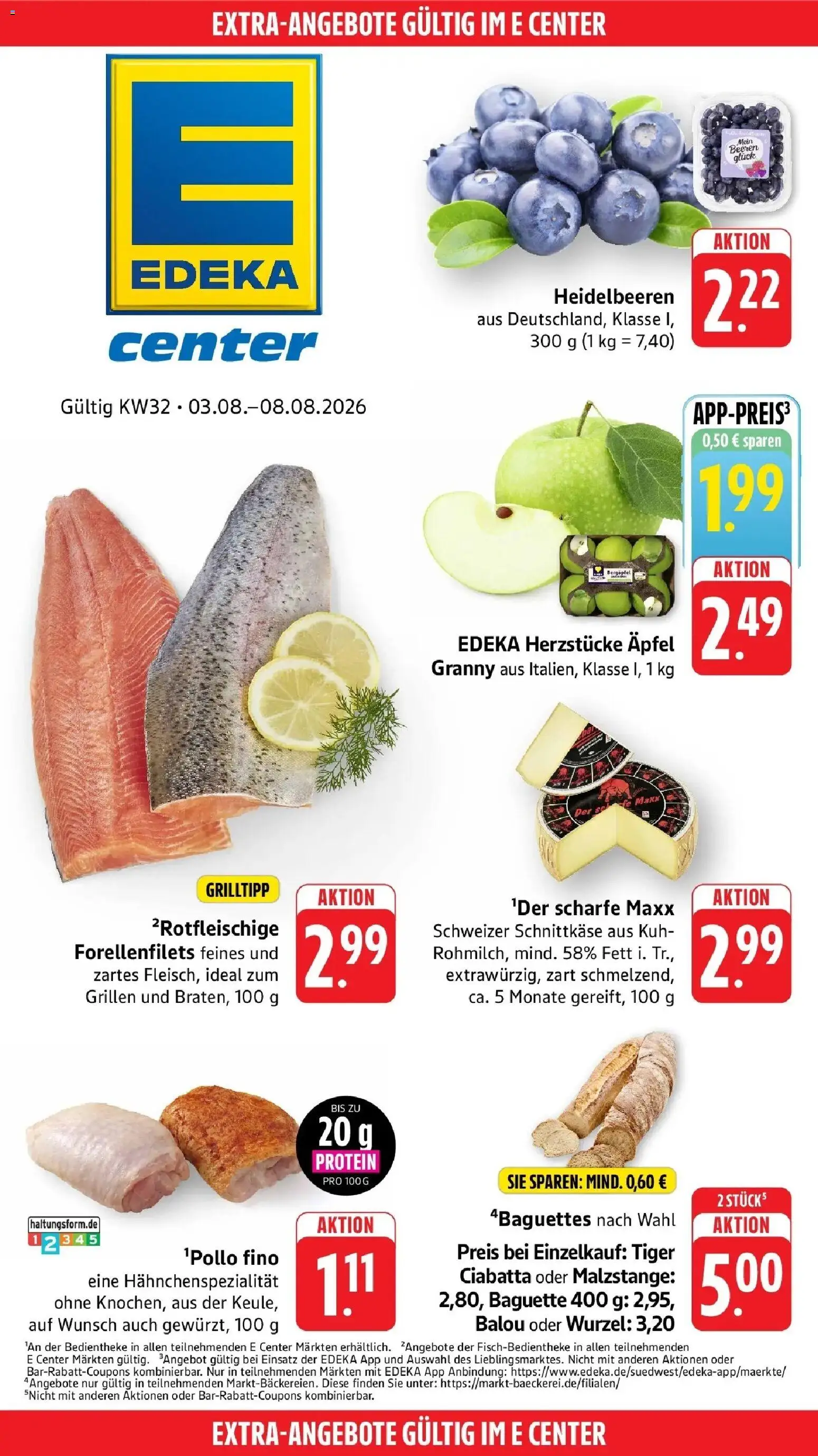Edeka Prospekt Konstanz-Petershausen (ab 03.08.2026) » Angebote Online | Seite: 39 | Produkte: Äpfel, Baguette, Heidelbeeren