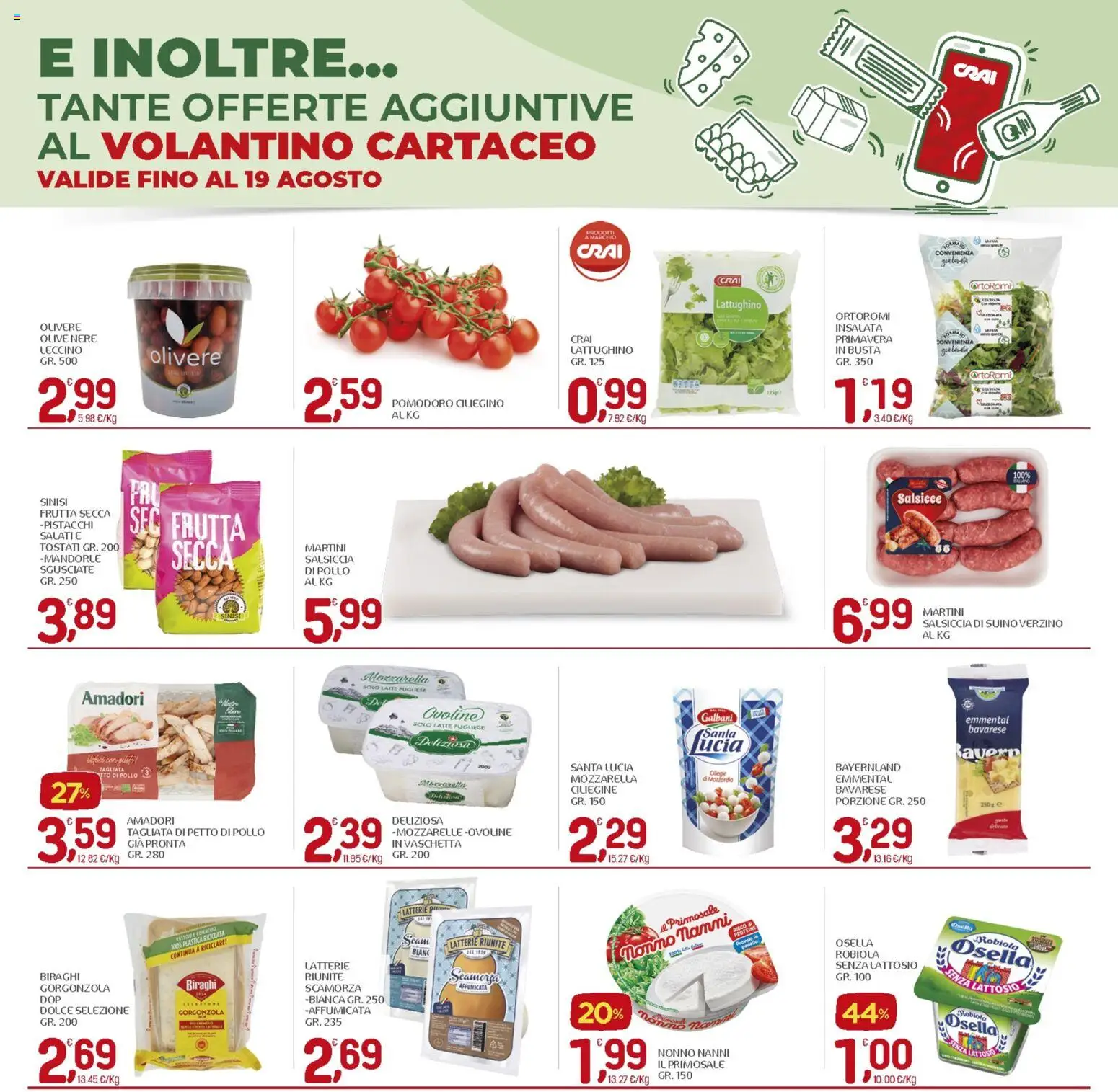 Volantino CRAI del 06/08/2026 | Pagina: 19 | Prodotti: Petto di Pollo, Pollo, Suino, Salsiccia