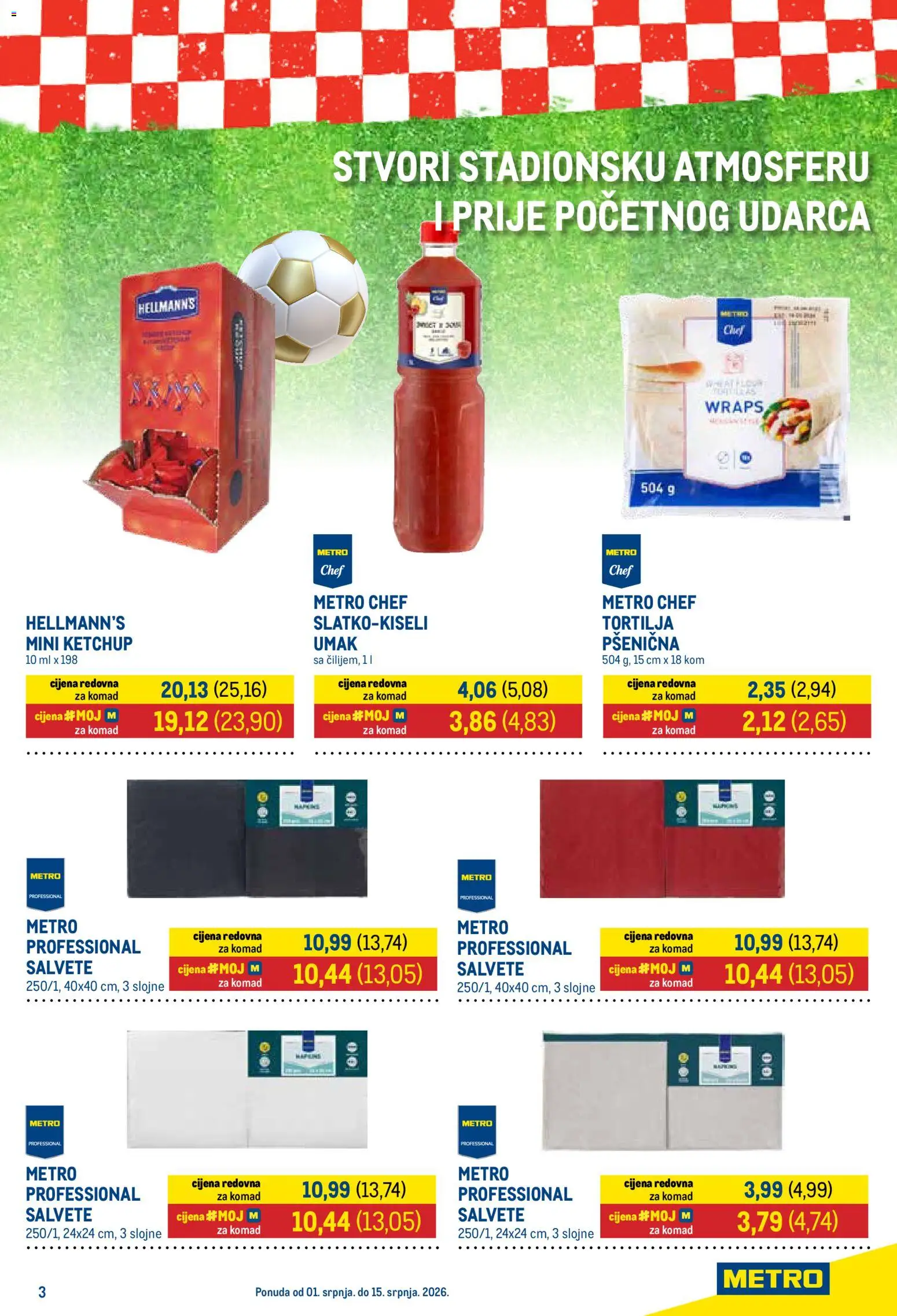 Metro katalog | vrijedi od 01.07.2026 | Stranica: 3 | Proizvodi: Salvete, Umak