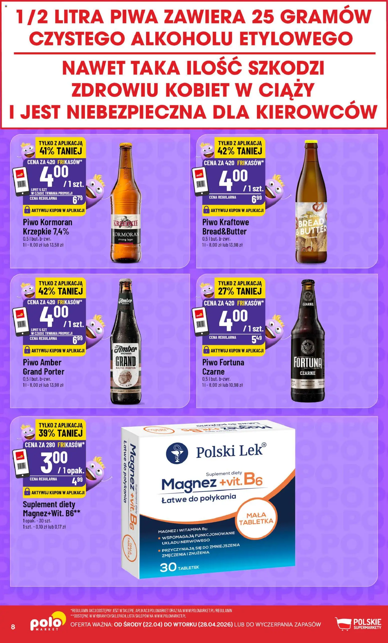 POLOmarket gazetka - Frikasowe Hity od 22.04.2026 | Strona: 8 | Produkty: Czekolady, Piwo