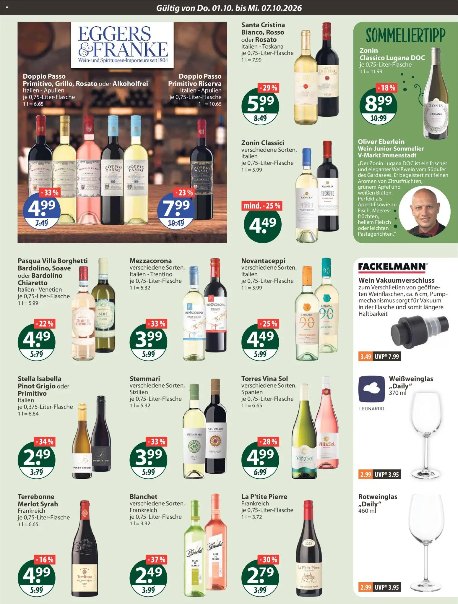 V-Markt Angebote – gültig ab 01.10.2026 | Seite: 11 | Produkte: Merlot, Äpfel, Doppio Passo, Fleisch