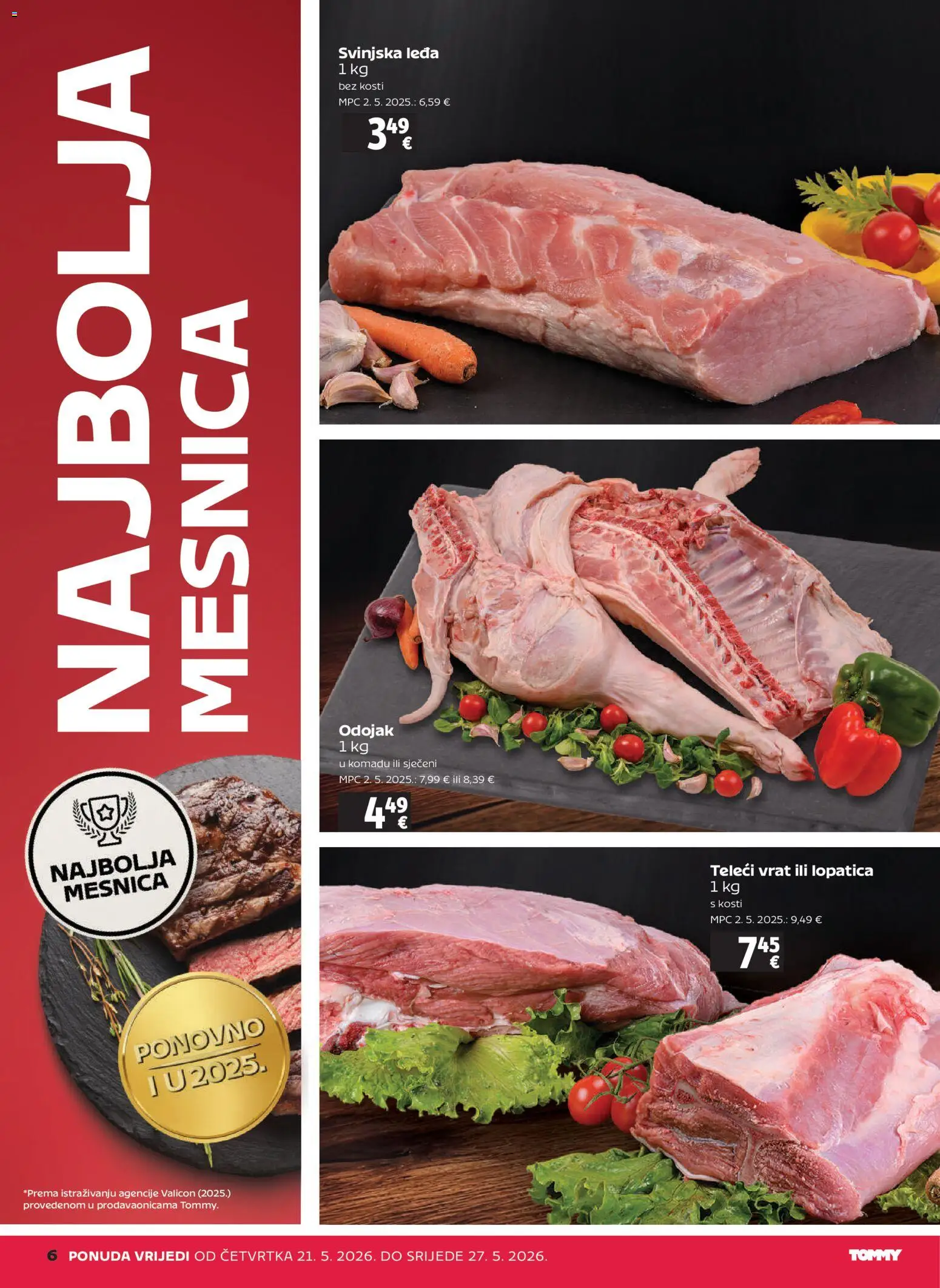 Tommy katalog | vrijedi od 21.05.2026 | Stranica: 6 | Proizvodi: Odojak, Lopatica
