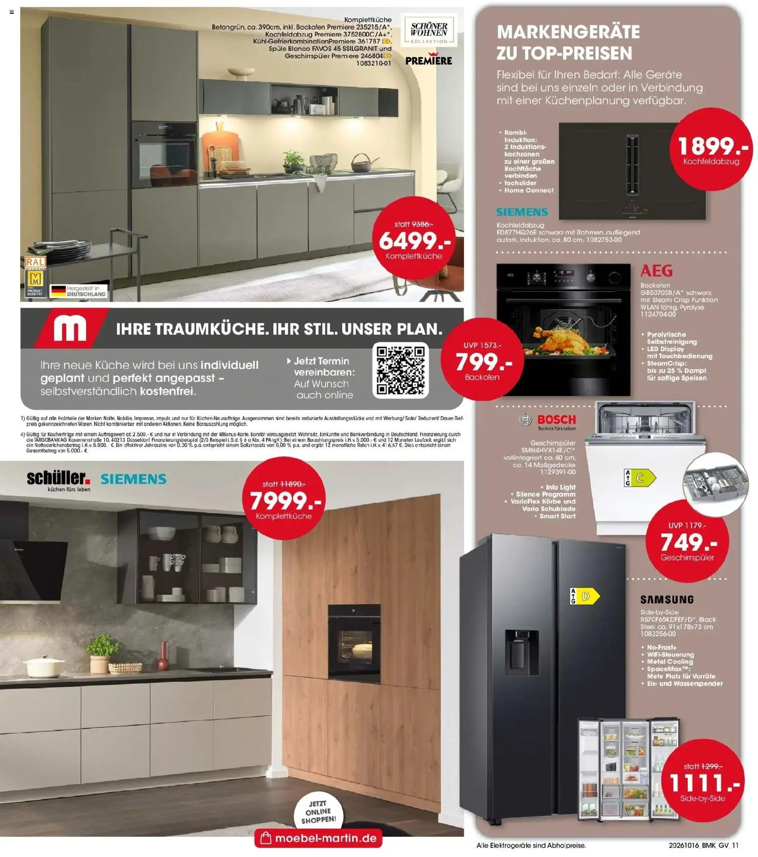 Möbel Martin Martins Wochen (ab 16.10.2026) zum Blättern | Seite: 11 | Produkte: Siemens, Küche, Backofen, Eis