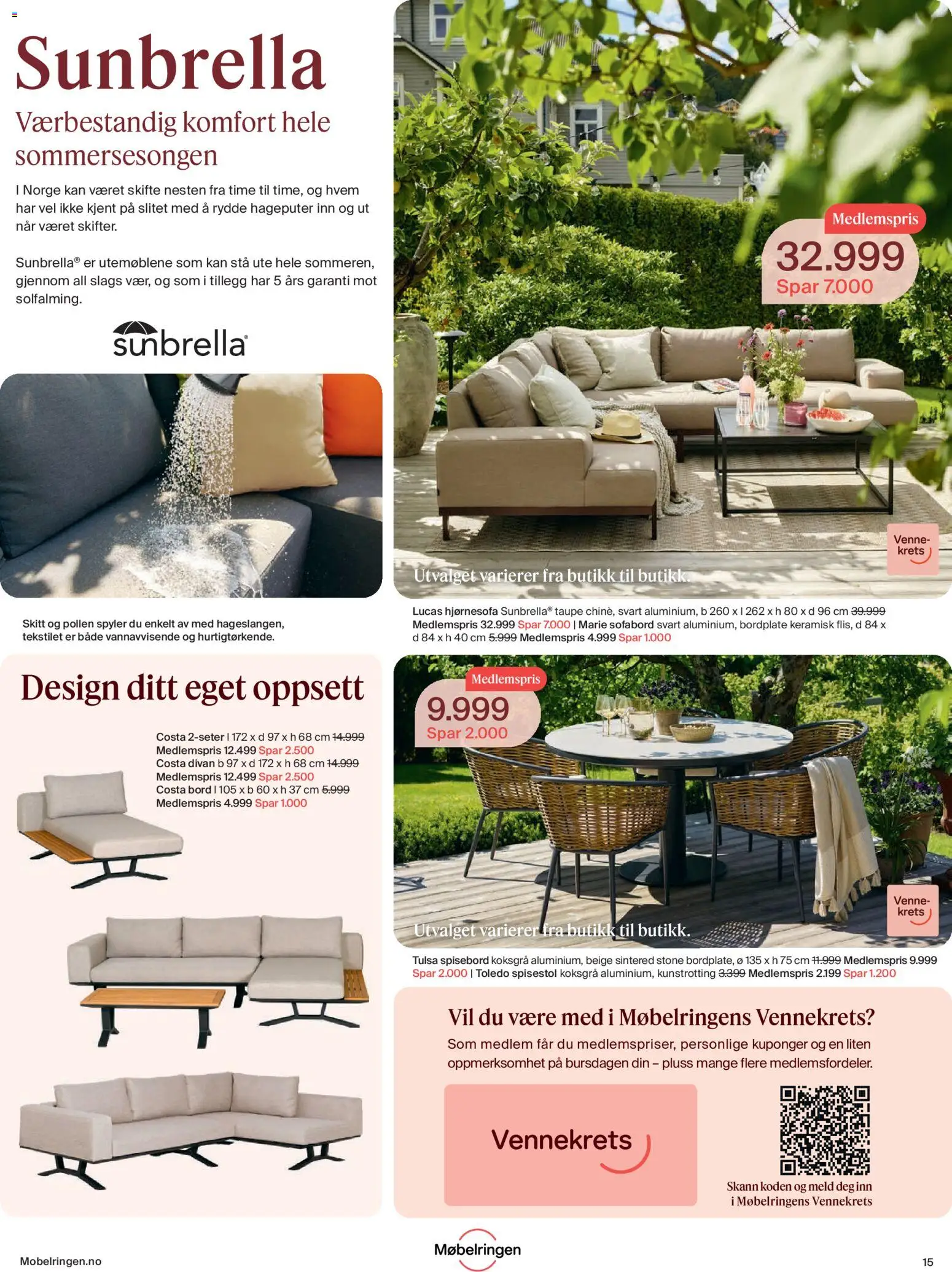{H1} | Side: 15 | Produkter: Spisebord, Spisestol, Hageputer, Bord