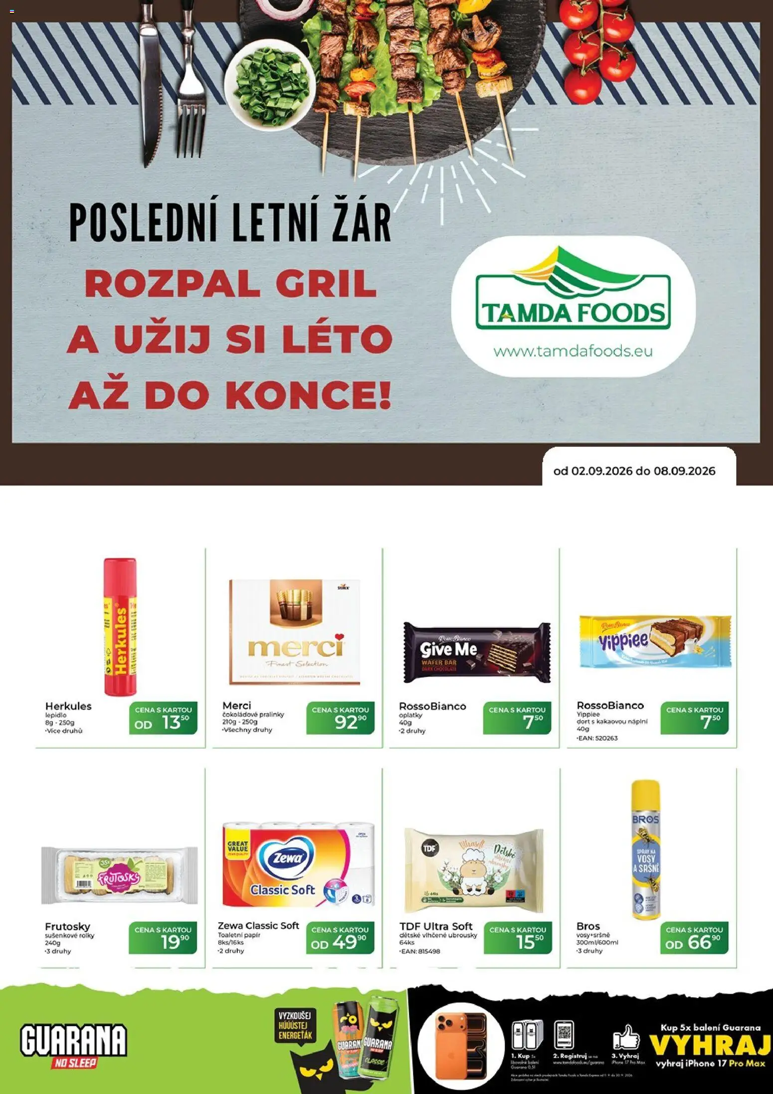 Tamda Foods leták od 02.09.2026 | Strana: 1 | Produkty: Merci, Toaletní papír, Gril, Oplatky