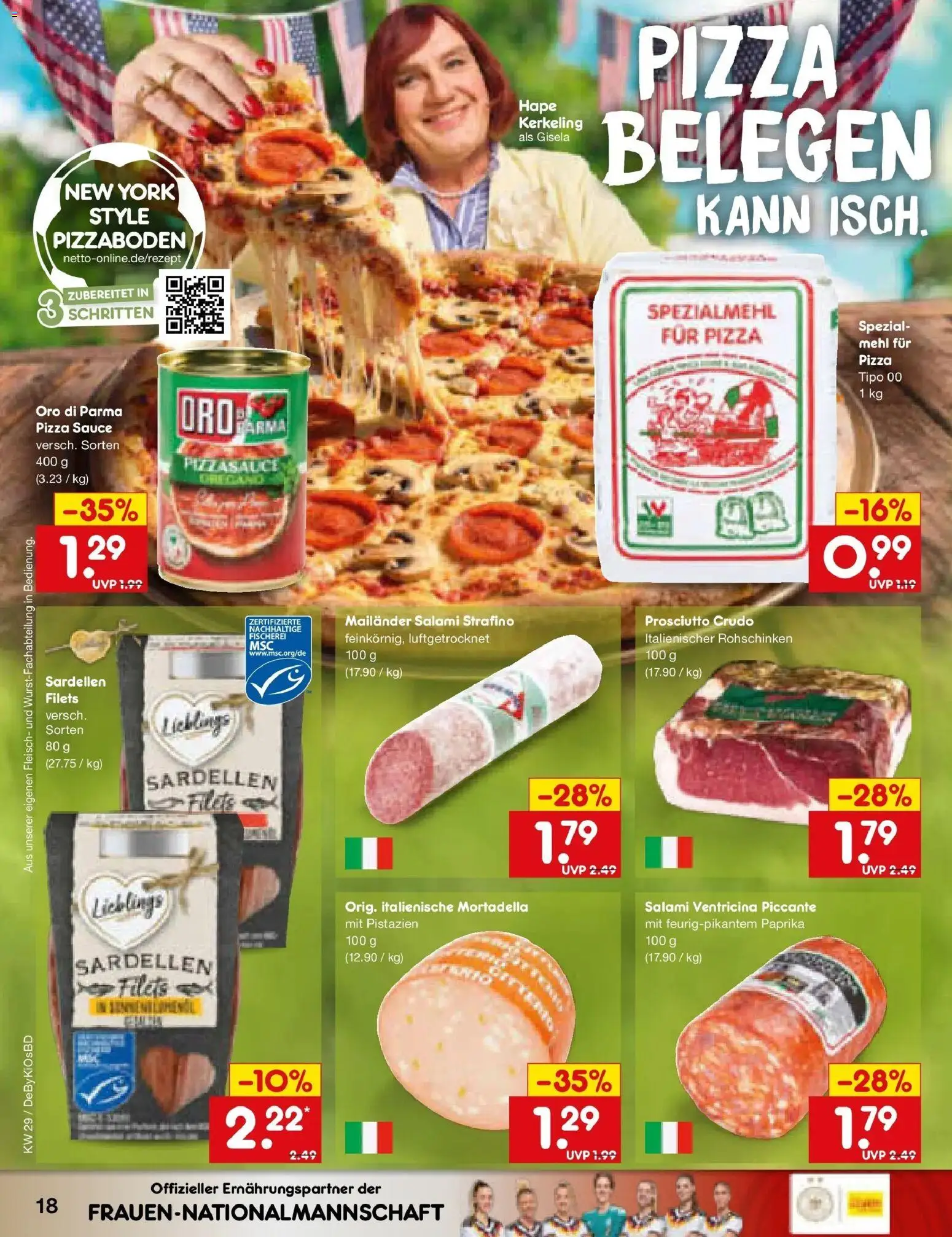 Netto Marken-Discount Prospekt Buttenwiesen – gültig ab 13.07.2026 | Seite: 24 | Produkte: Mehl, Pistazien, Pizza, Fleisch