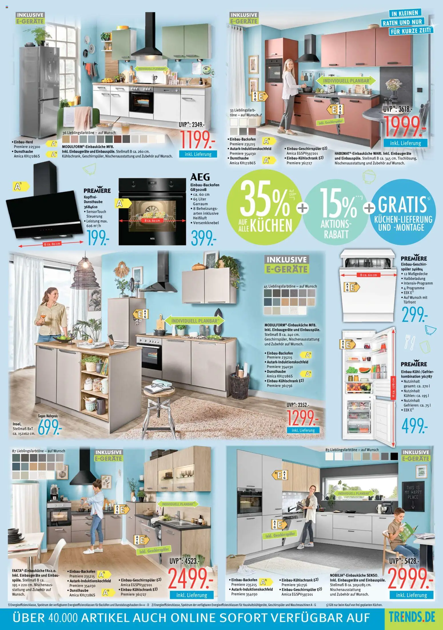 Trends Prospekt – gültig ab 15.08.2026 | Seite: 7 | Produkte: Geschirrspüler, Backofen, Kuchen