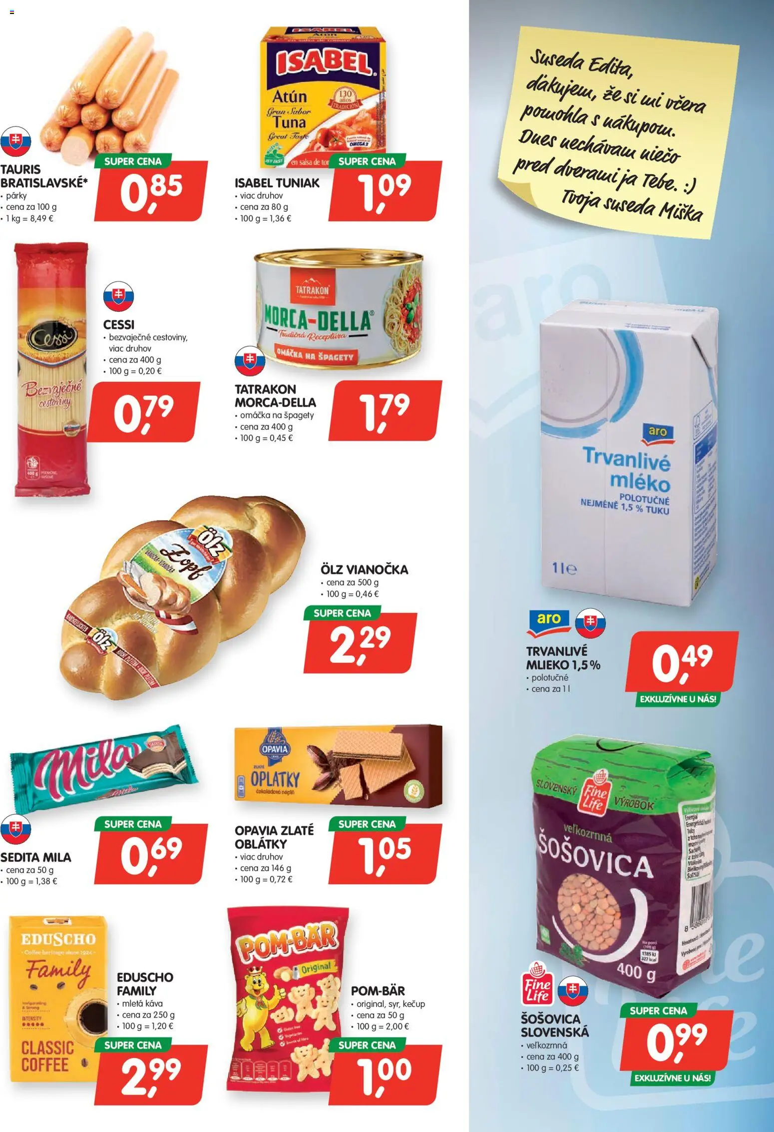 Nové Môj obchod akcie – leták je platný od 25.09.2026 | Strana: 3 | Produkty: Mlieko, Oblátky, Kečup, Omáčka