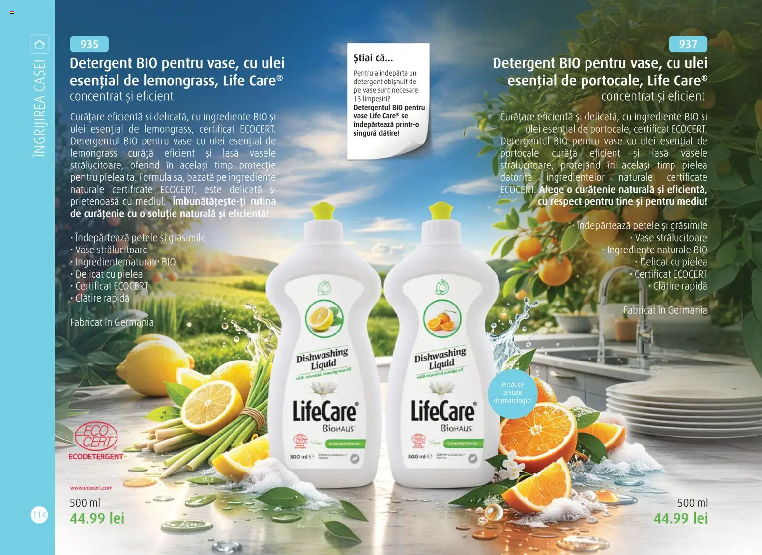 Noul catalog Life Care – valabil de la 01.04.2026 | Pagină: 116 | Produse: Şerit ödül, Ulei, Portocale, Detergent