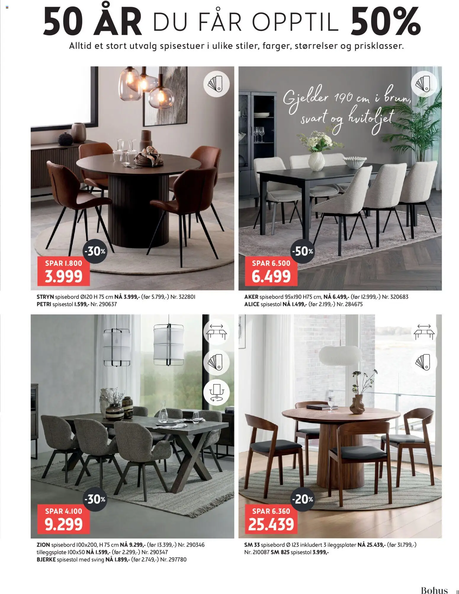 {H1} | Side: 11 | Produkter: Spisebord, Spisestol