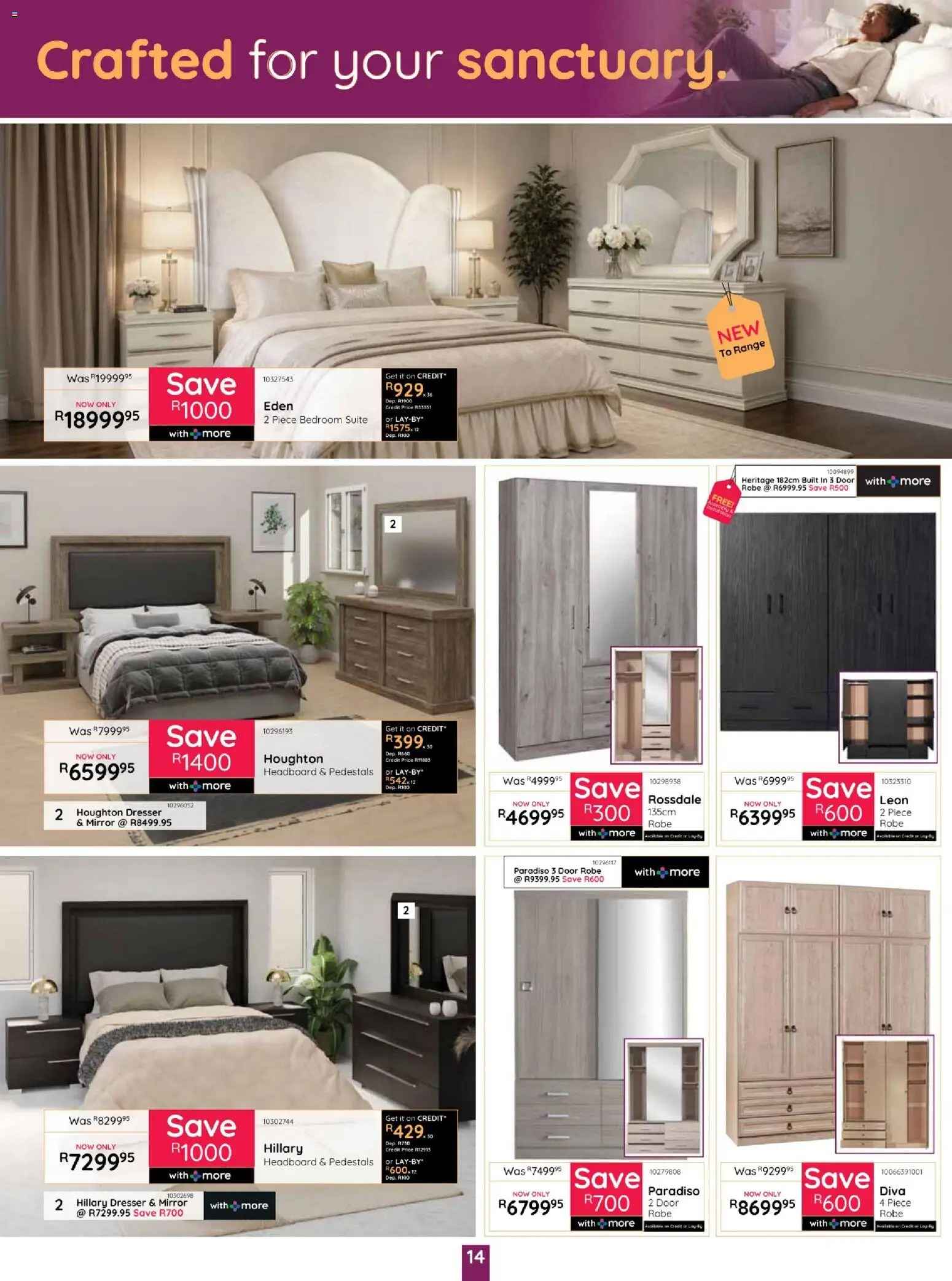 New Bradlows catalogue – valid from 17/09/2026 | Page: 14 | Products: Headboard, Mirror