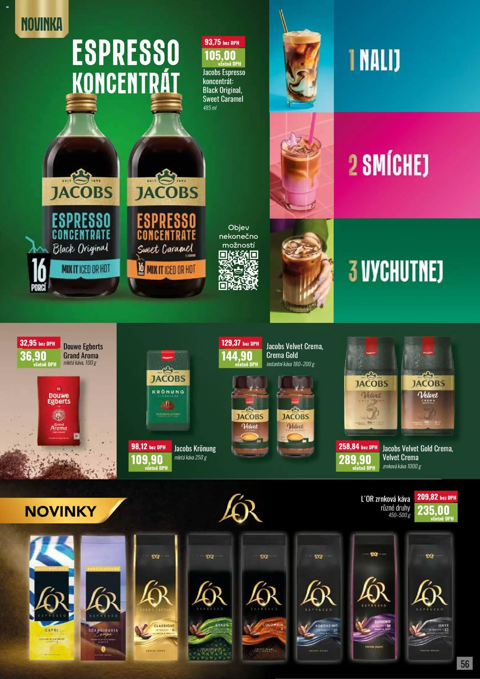 Ratio leták od 01.08.2026 | Strana: 57 | Produkty: L'Or, Jacobs Kronung, Douwe Egberts, Crema