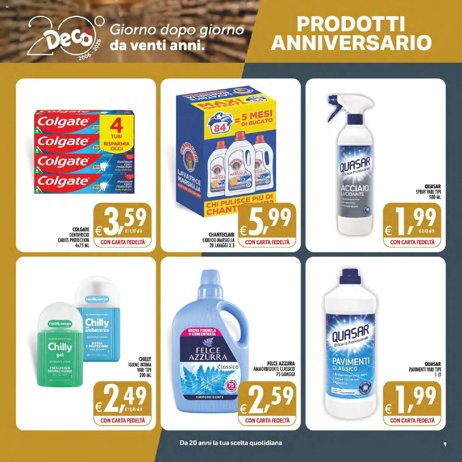 Volantino Decò del 13/10/2026 | Pagina: 9 | Prodotti: Igiene intima, Detergente intimo, Lavatrice, Robot