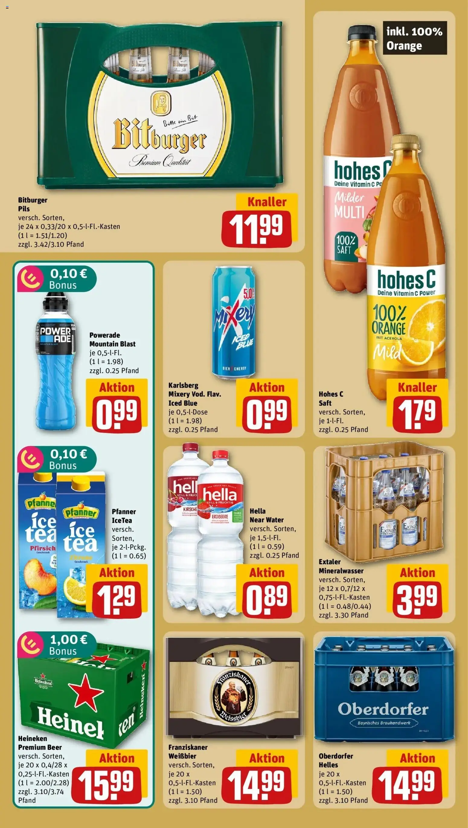 REWE Prospekt ab 31.08.2026 zum Blättern » Angebote | Seite: 20 | Produkte: Weißbier, Heineken, Powerade, PC
