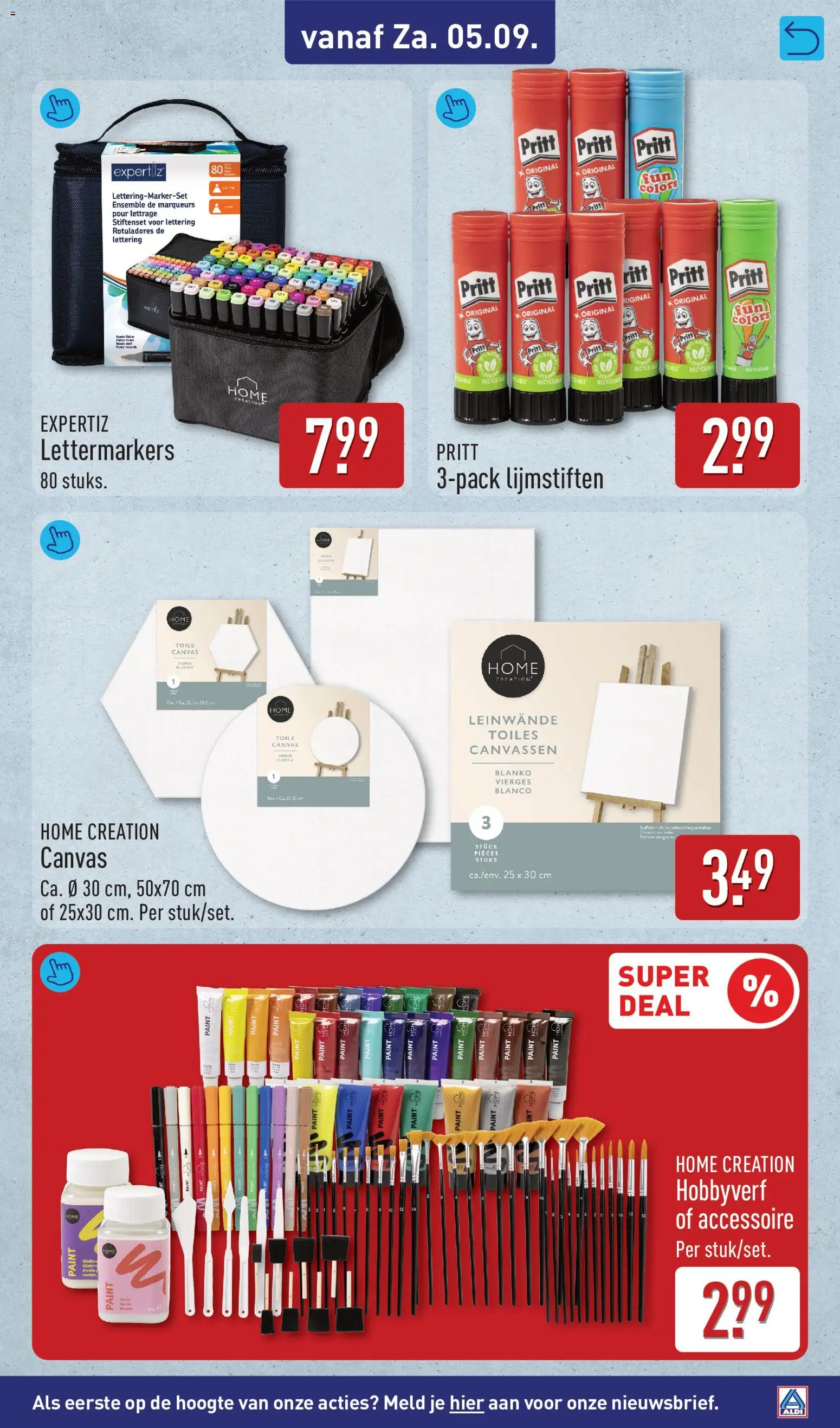 {H1} | Pagina: 19 | Producten: Lijmstiften, Canvas
