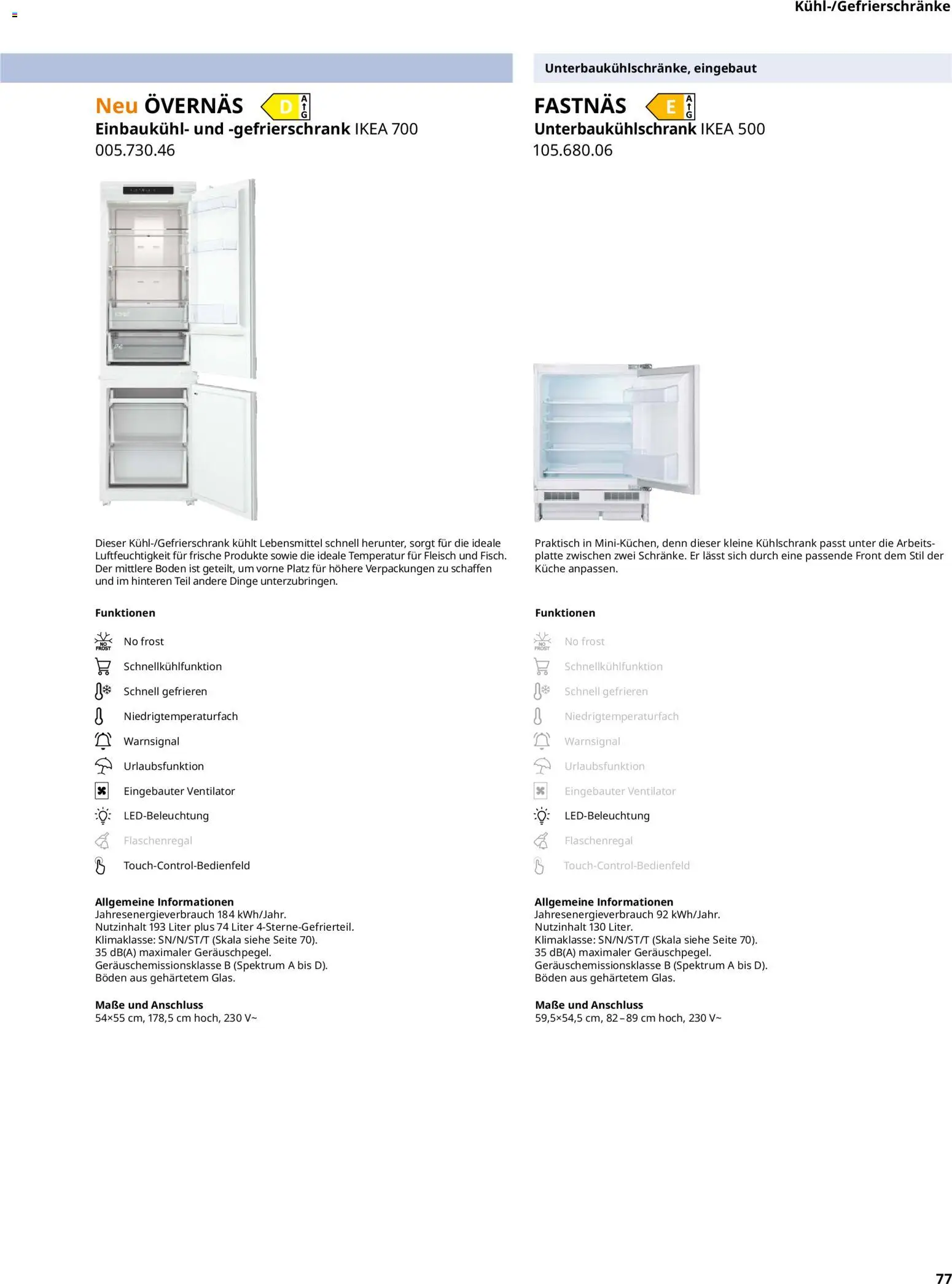 Ikea Elektrogeräte – gültig ab 02.01.2026 | Seite: 77 | Produkte: Gefrierschrank, Ventilator, Kühlschrank, Fleisch