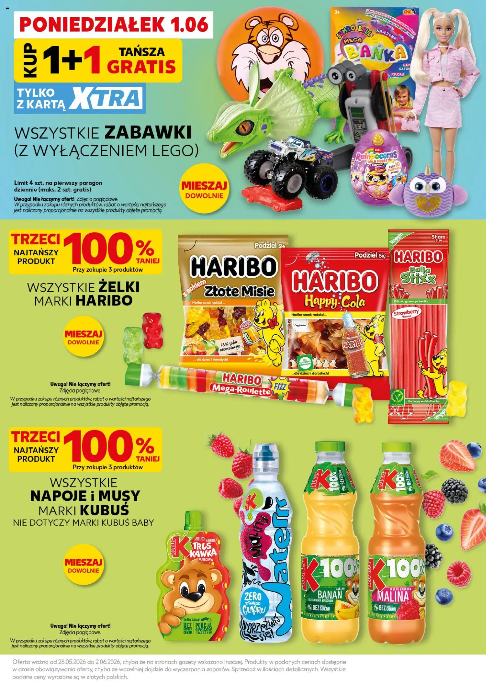 Kaufland Polsko leták - Mocny start od 01.06.2026 | Strana: 5 | Produkty: Veggie, Haribo, Banán, Cola