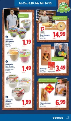 Lidl aktionen ab 08.10.2026 gültig | Seite: 43 | Produkte: Bäckerei, Milch, Chips, Creme