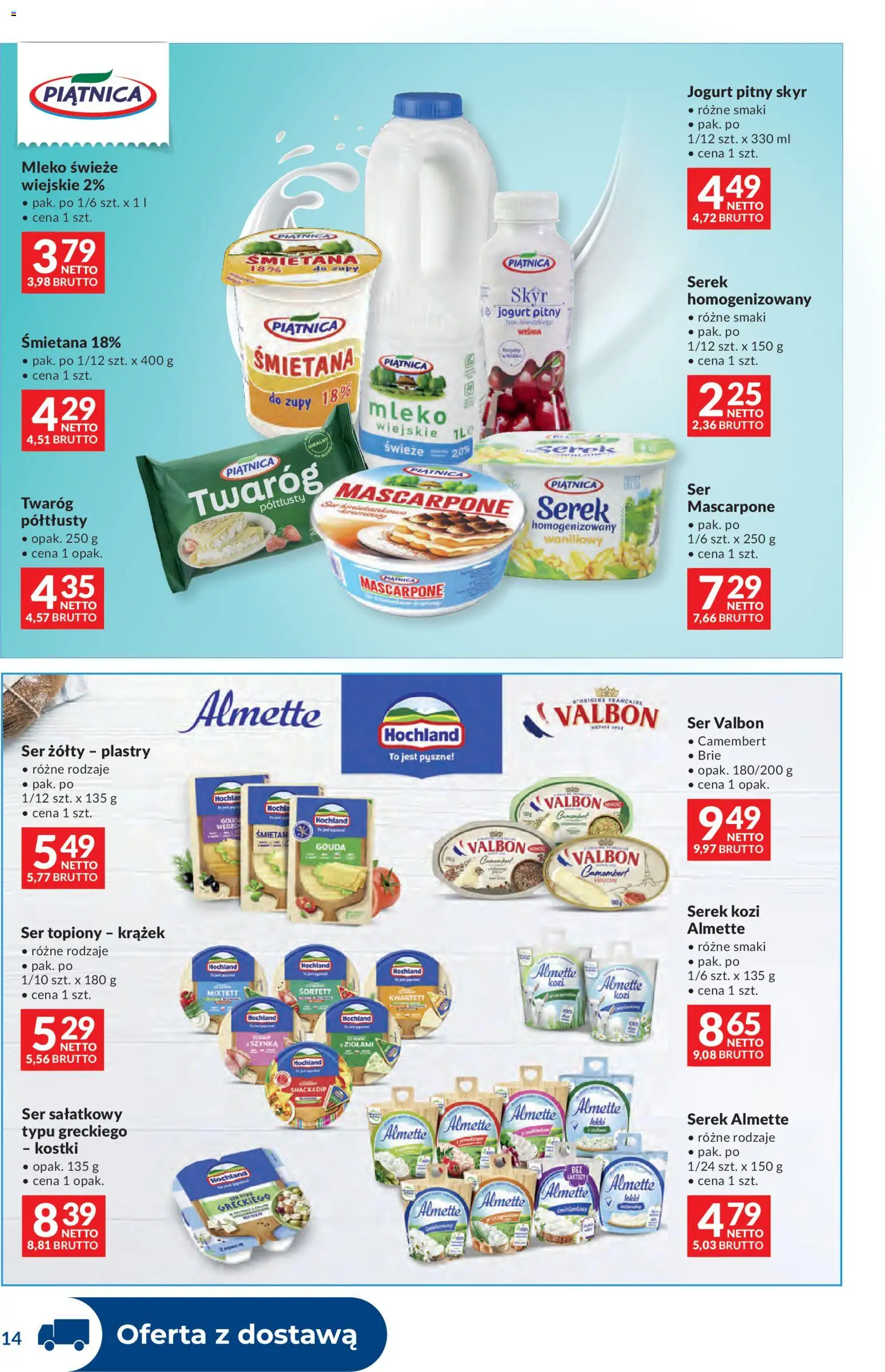 Makro gazetka - Dystrybucja do sklepów od 14.04.2026 | Strona: 14 | Produkty: Ser żółty, Serek, Ser, Skyr
