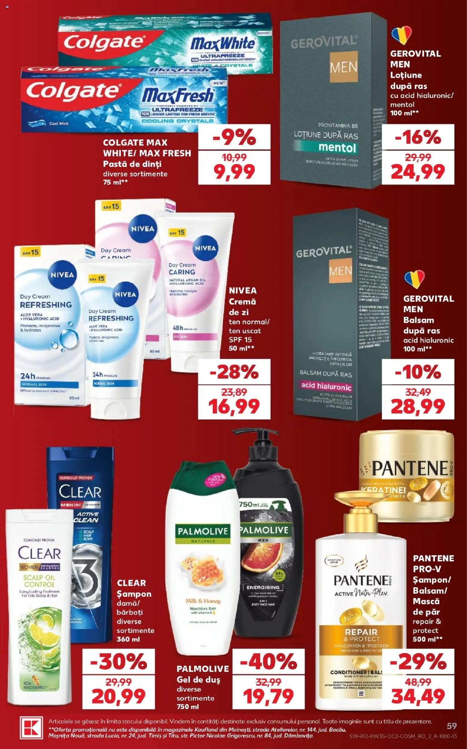 Noul catalog Kaufland – valabil de la 26.08.2026 | Pagină: 59 | Produse: Șampon, Clear, Balsam, Cremă
