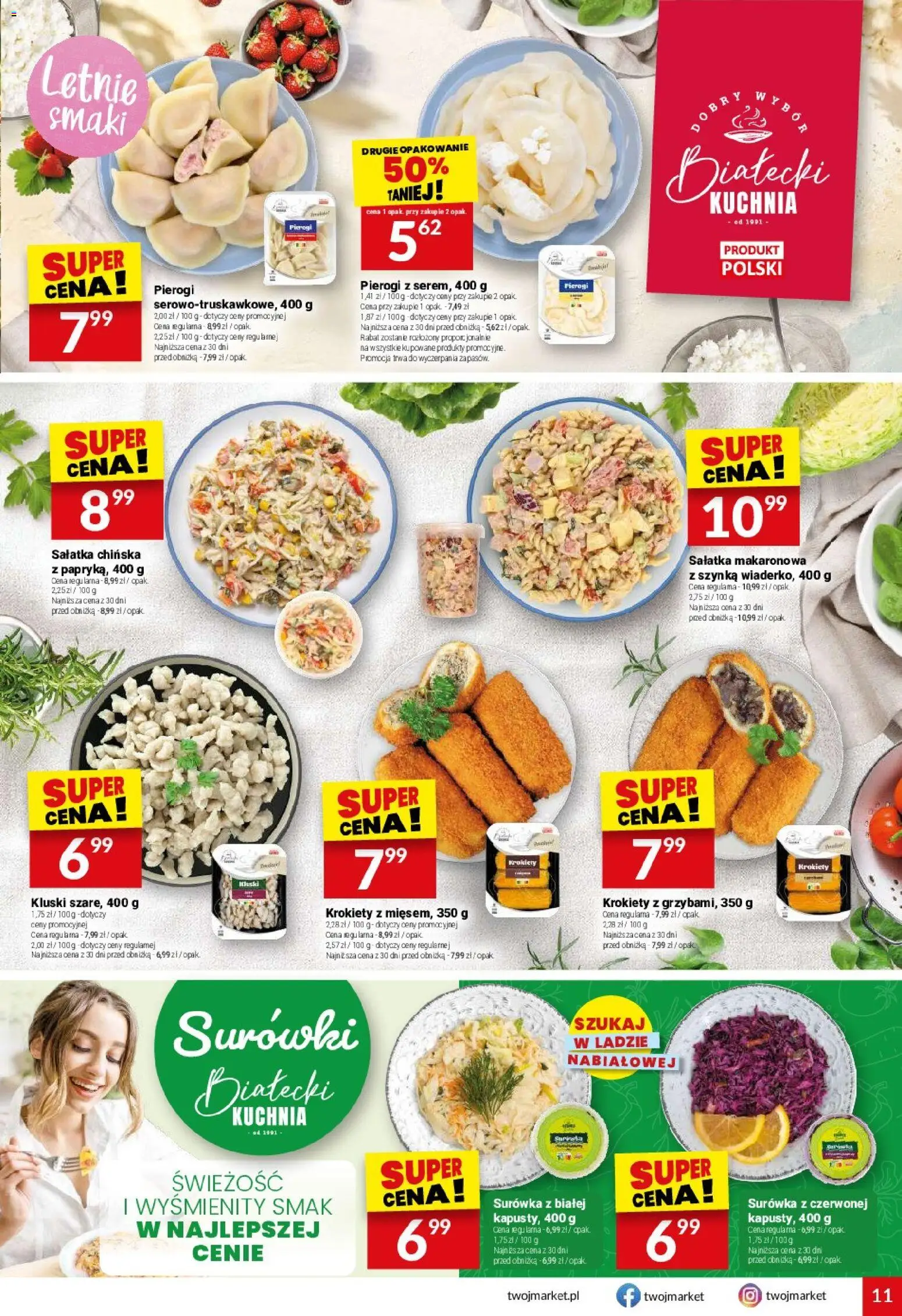 Twój Market gazetka od 12.08.2026 | Strona: 11 | Produkty: Pierogi, Krokiety, Szynka, Kluski
