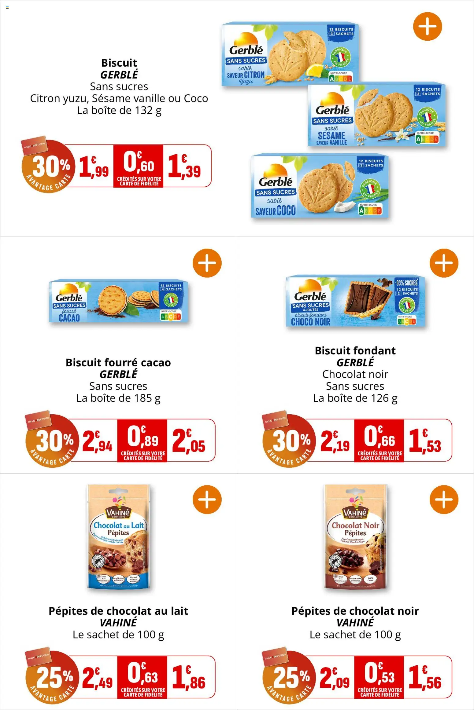 {H1} | Page: 30 | Produits: Cacao, Pépites de chocolat, Coco, Chocolat