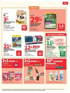 Auchan - Prévisualisation de ÉMINCÉS EN GELÉE POUR CHAT AU POULET, POISSON BLANC, BŒUF ET SAUMON AUCHAN, 48 x 100 g valide à partir de 18/08/2026 | Page: 13 | Produits: Croquettes, Poisson, Saumon, Gelée