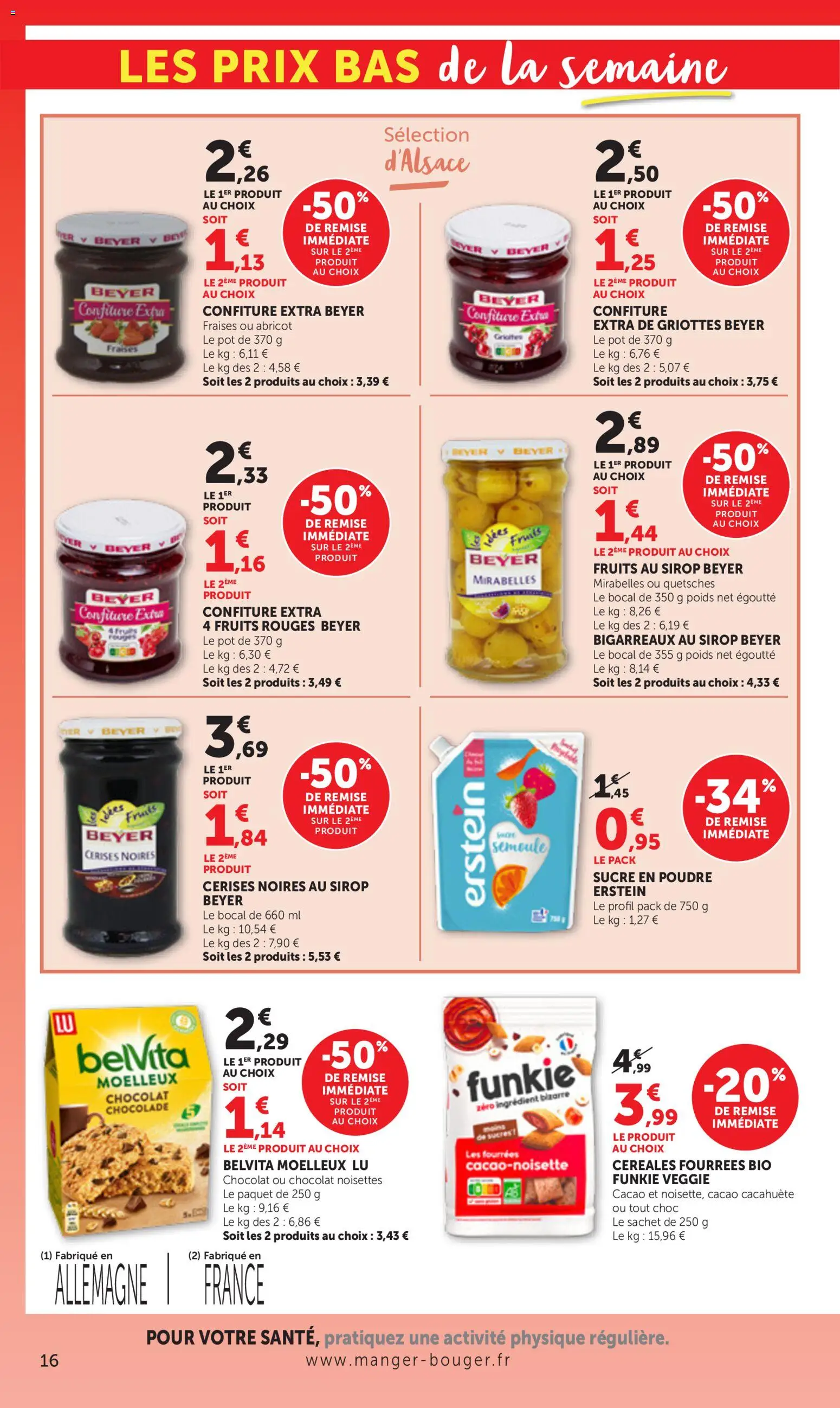 {H1} | Page: 16 | Produits: Abricot, Cerises, Sucre en poudre, Céréales
