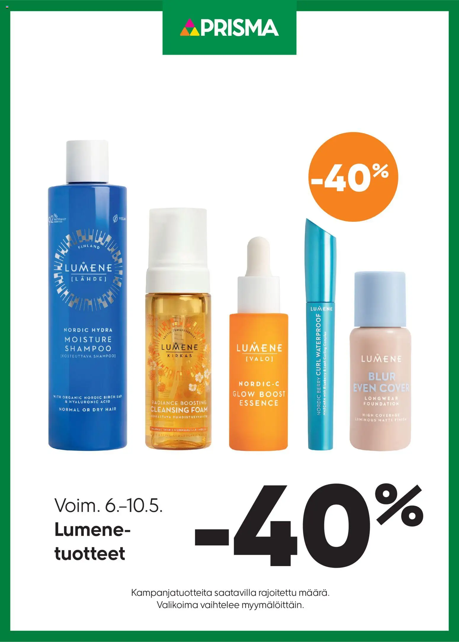 Prisma tarjoukset Lumene – voimassa 06.05.2026 alkaen | Sivu: 1 | Tuotteet: Shampoo