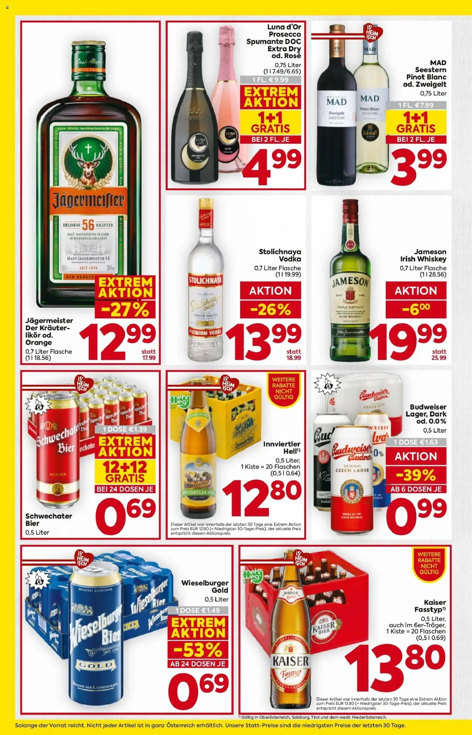 Billa Flugblatt - Grieskirchen ab 17.09.2026 - Angebote, Prospekt | Seite: 14 | Produkte: Whiskey, Prosecco, Bier